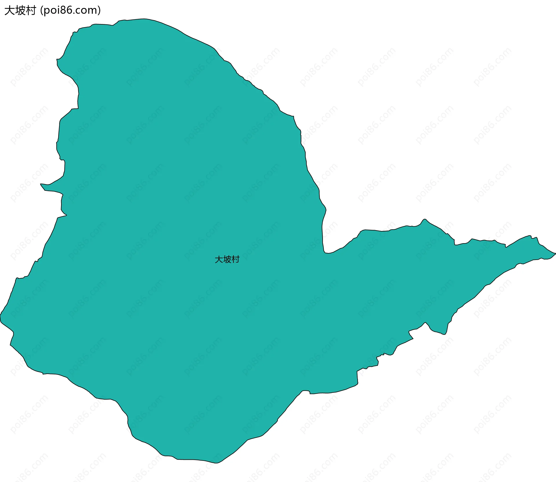 大坡村边界地图