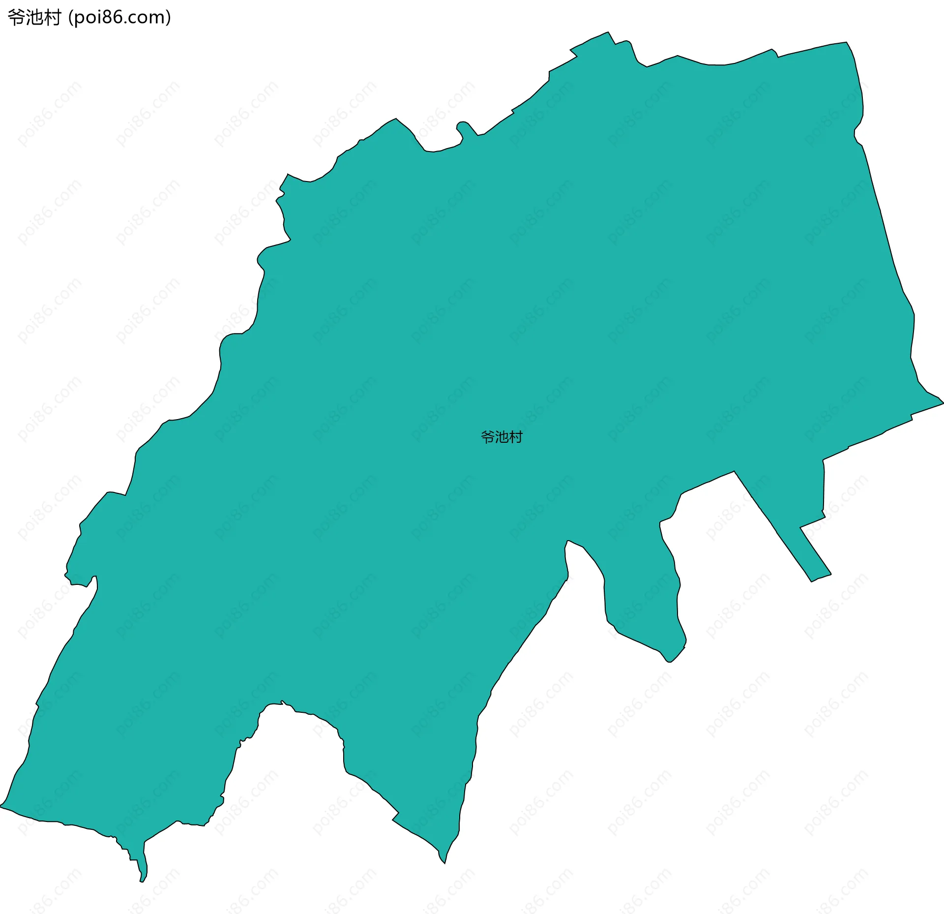 爷池村边界地图