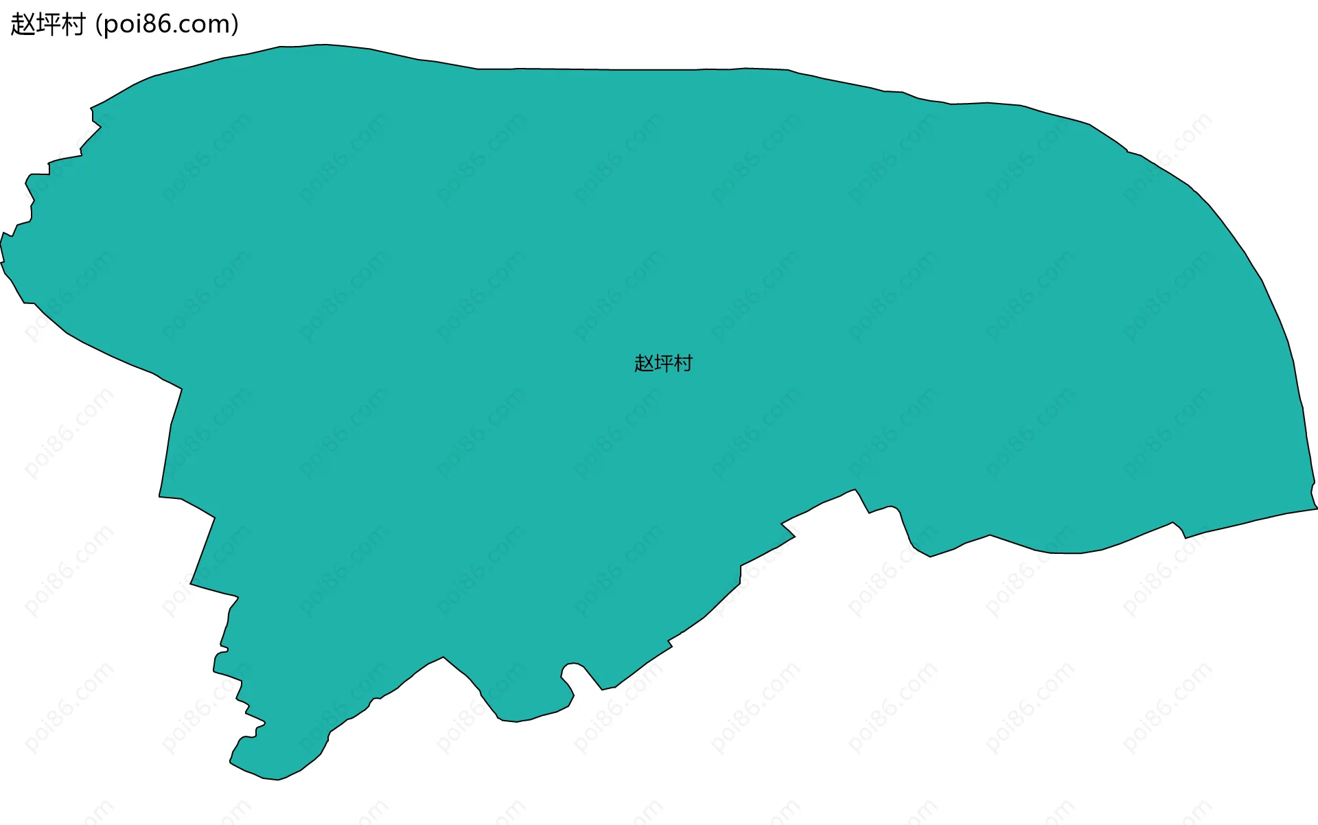 赵坪村边界地图