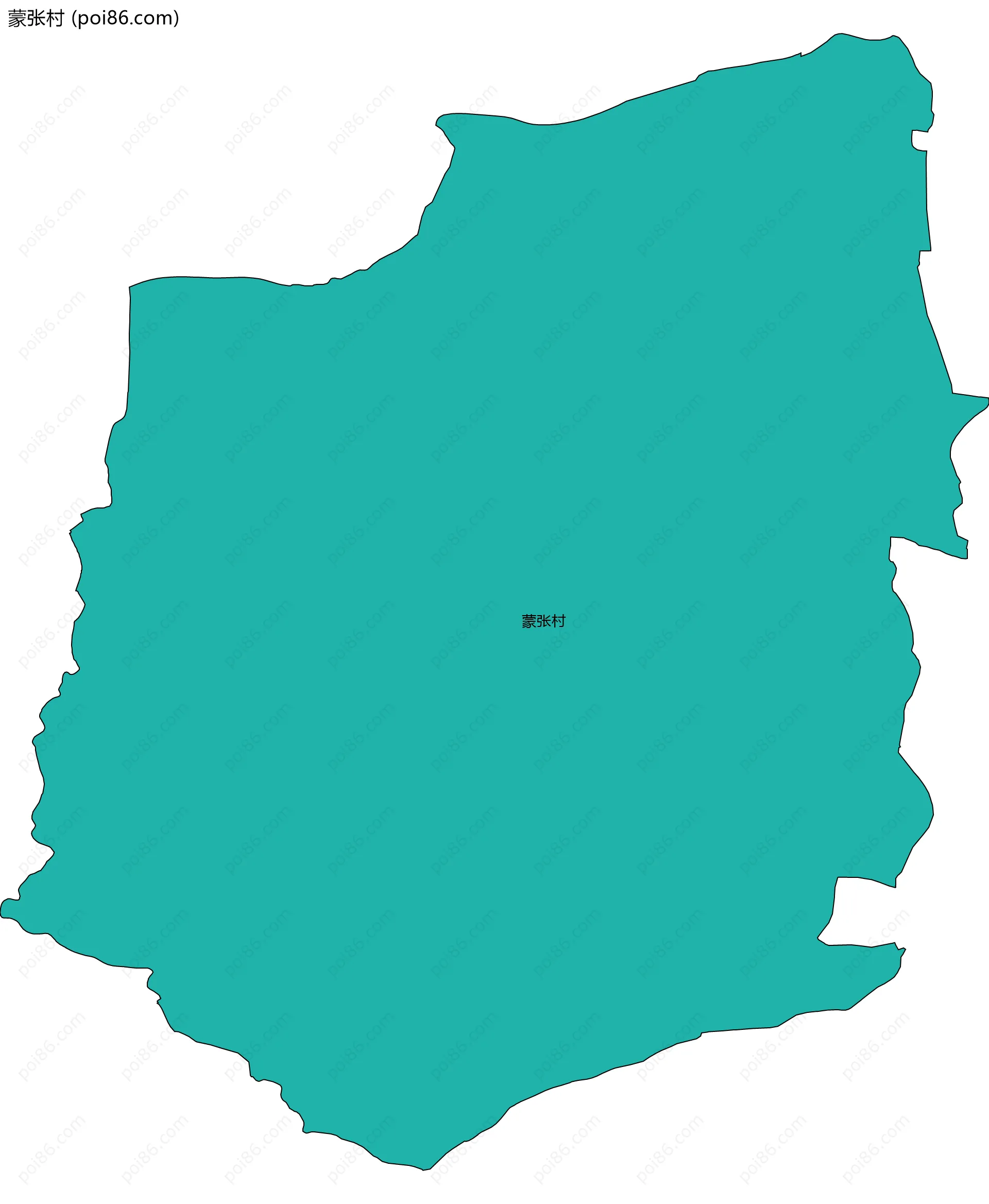 蒙张村边界地图