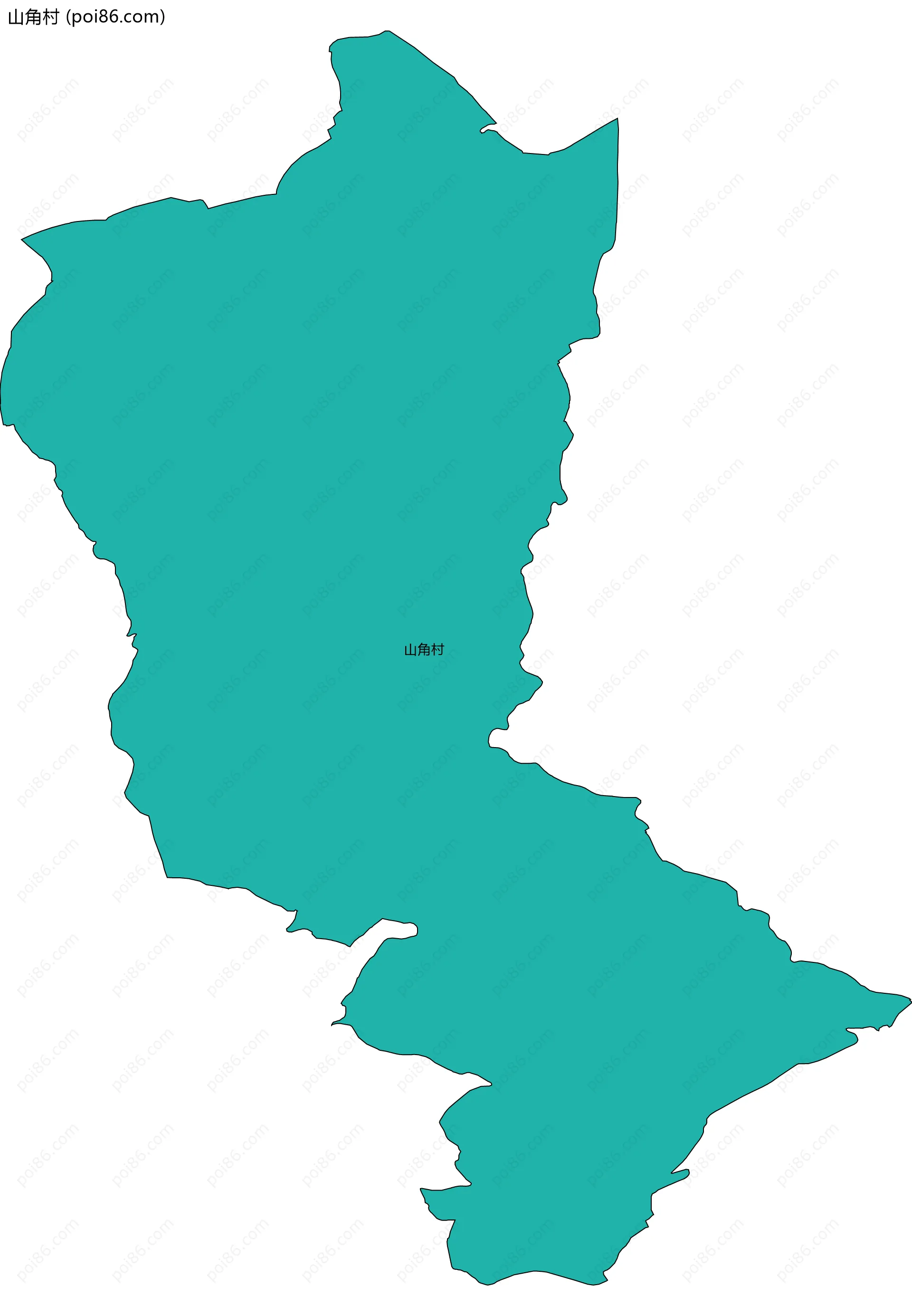 山角村边界地图