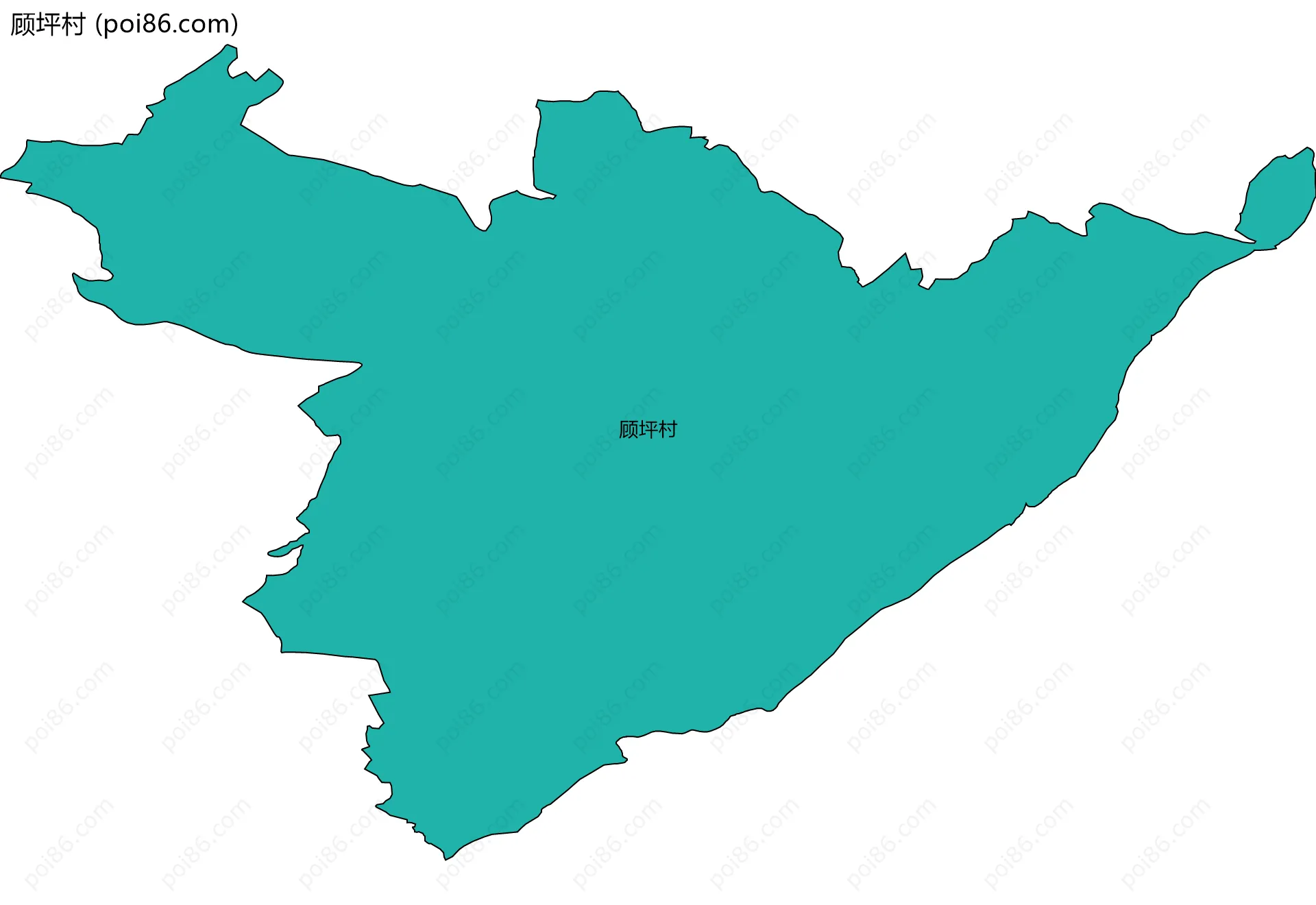 顾坪村边界地图