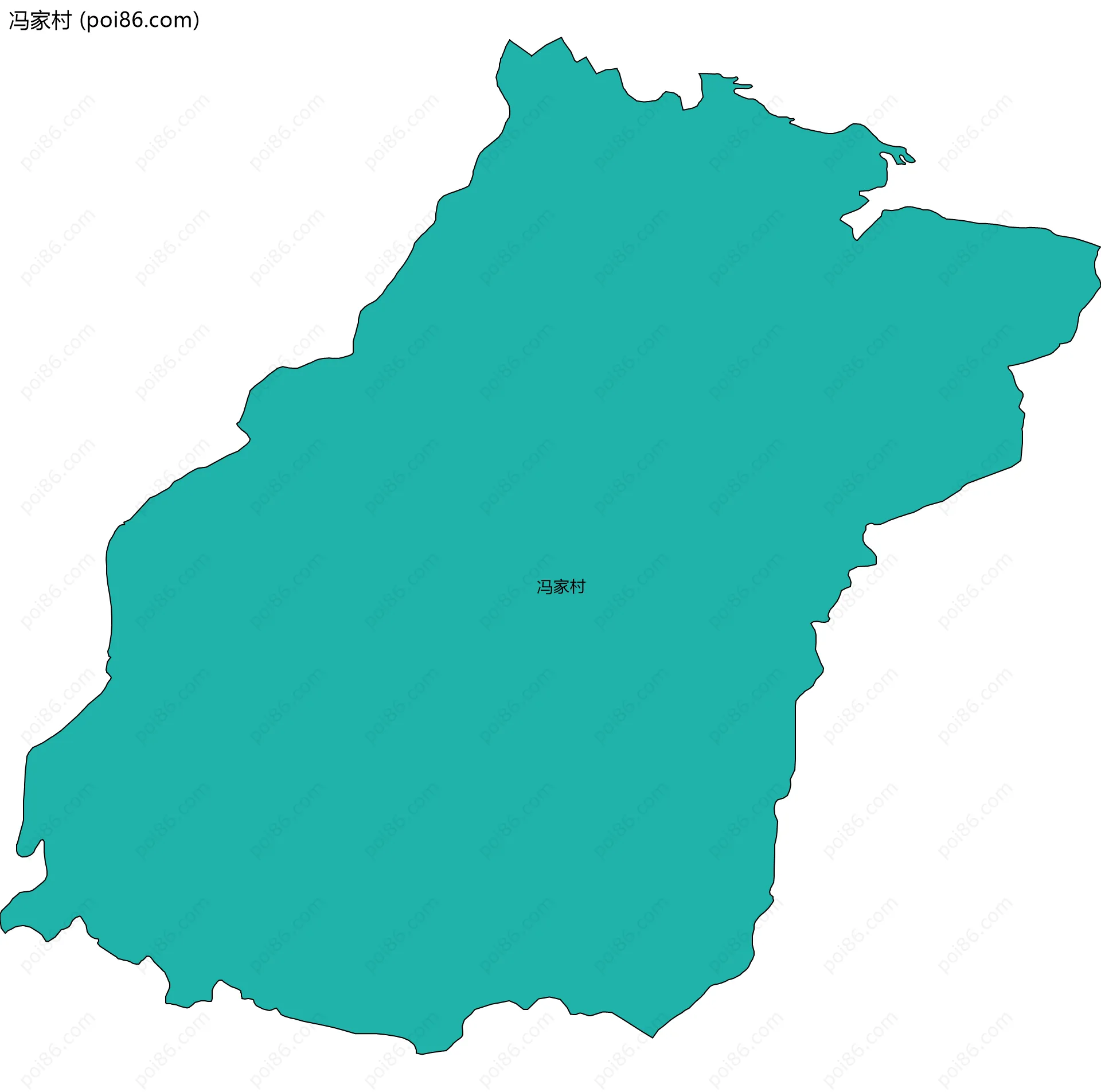 冯家村边界地图