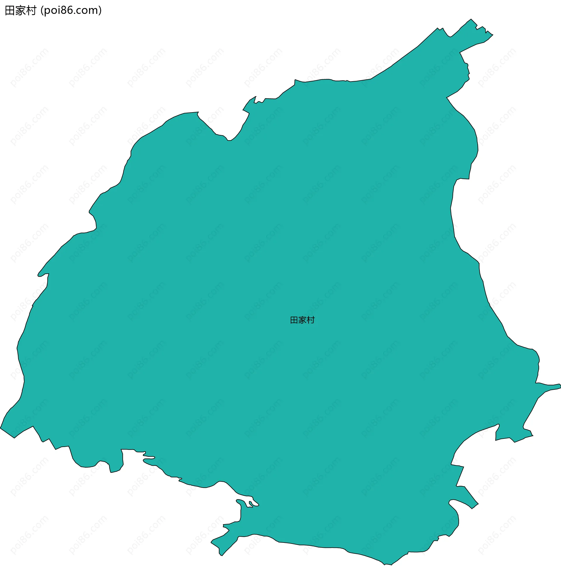 田家村边界地图