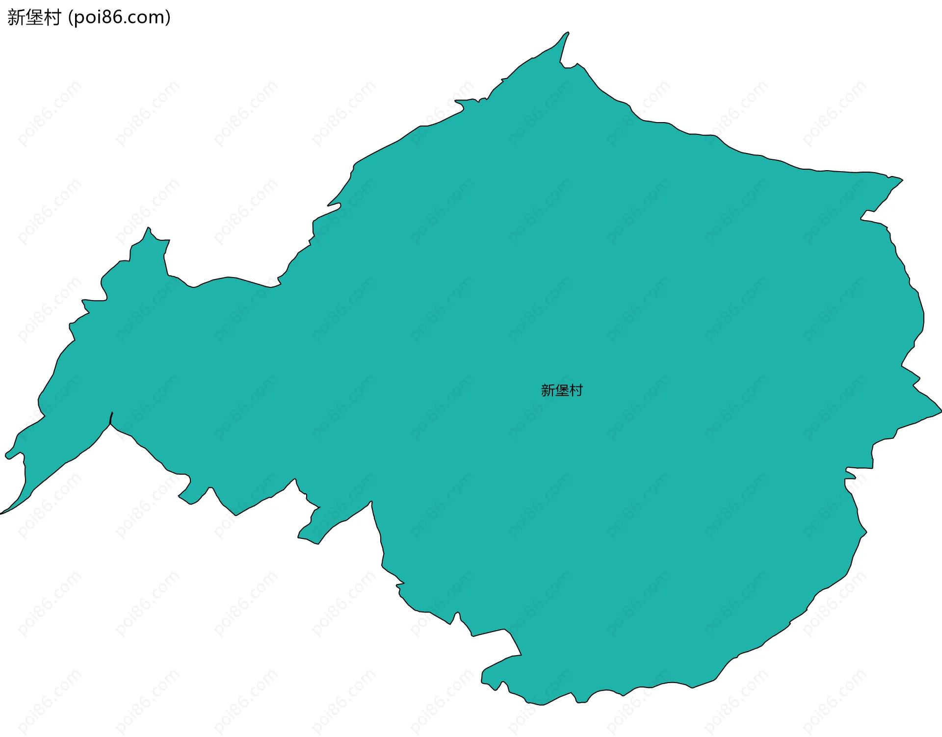 新堡村边界地图