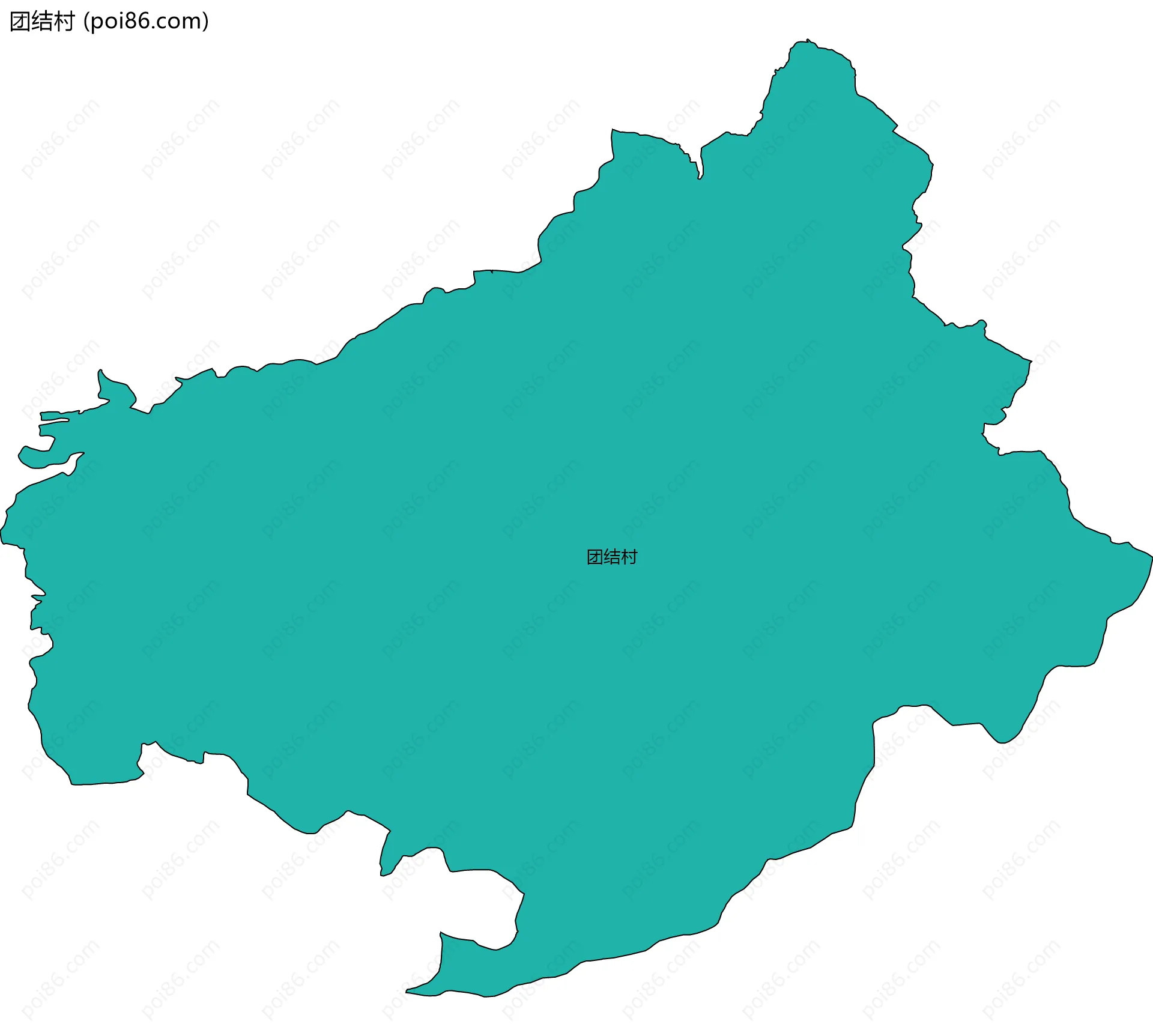 团结村边界地图