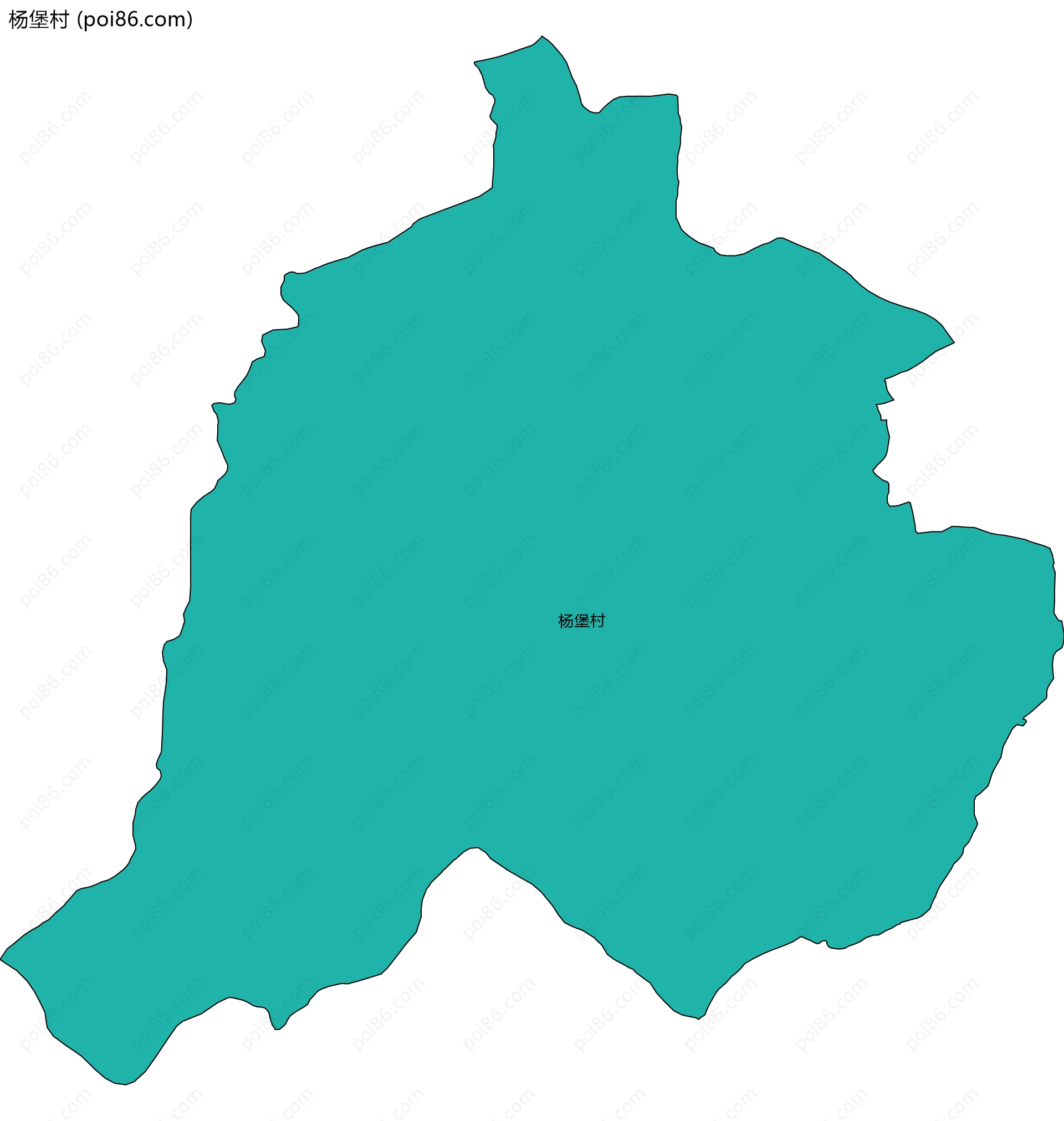 杨堡村边界地图