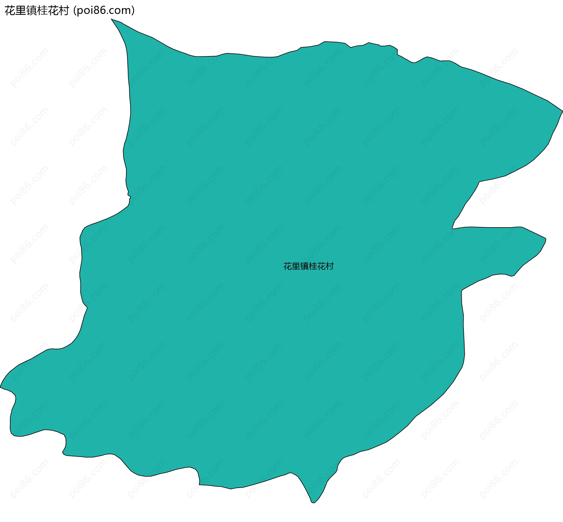 花里镇桂花村边界地图