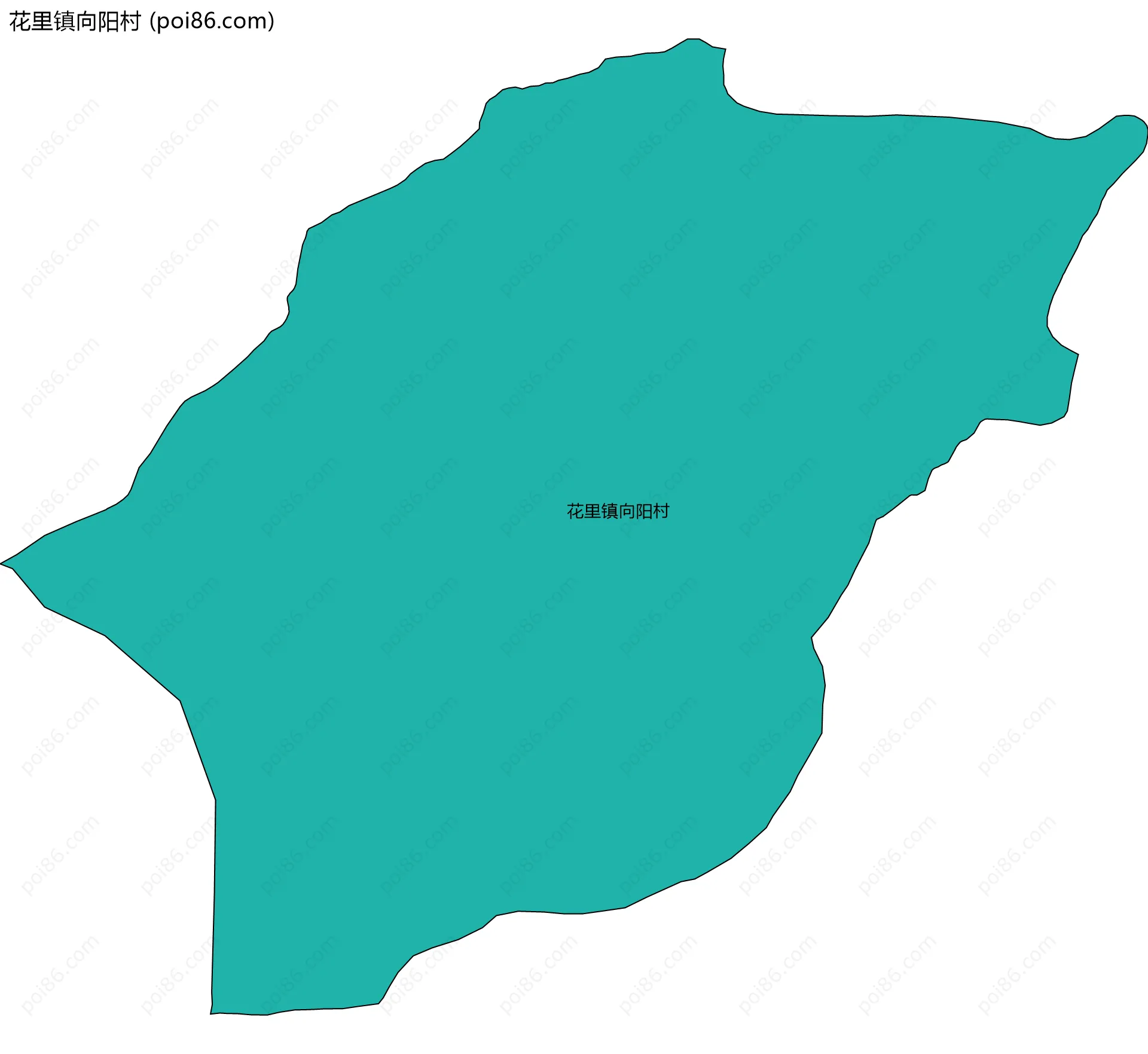 花里镇向阳村边界地图