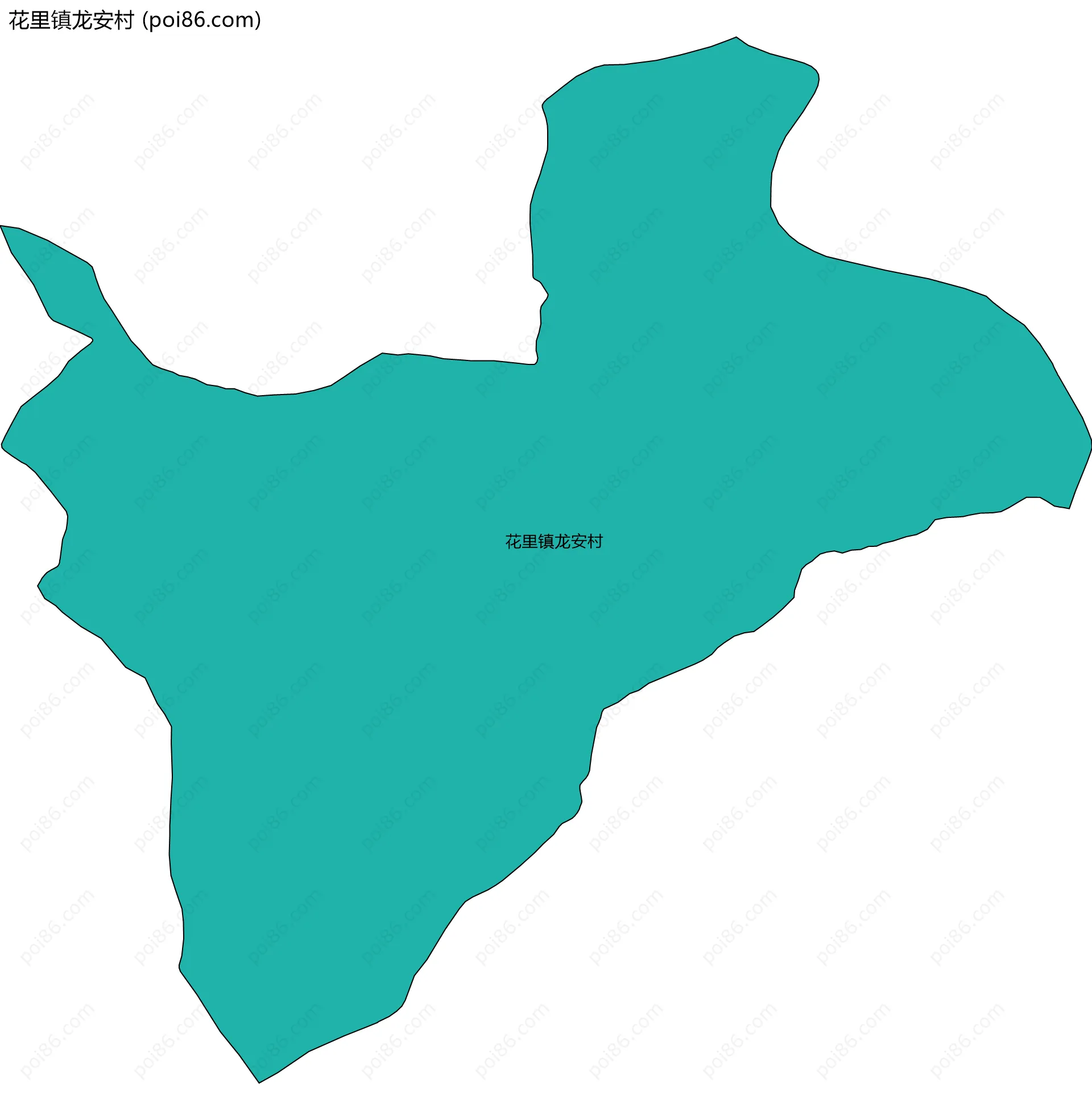 花里镇龙安村边界地图