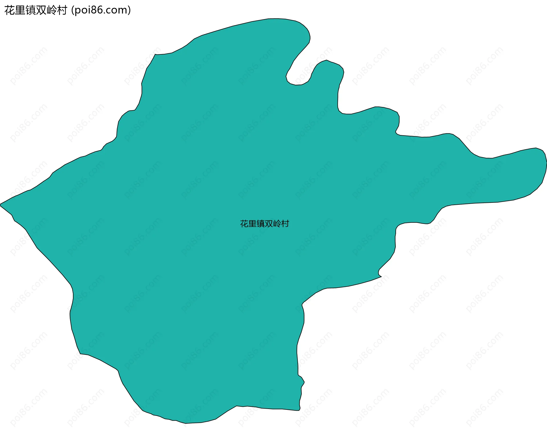 花里镇双岭村边界地图