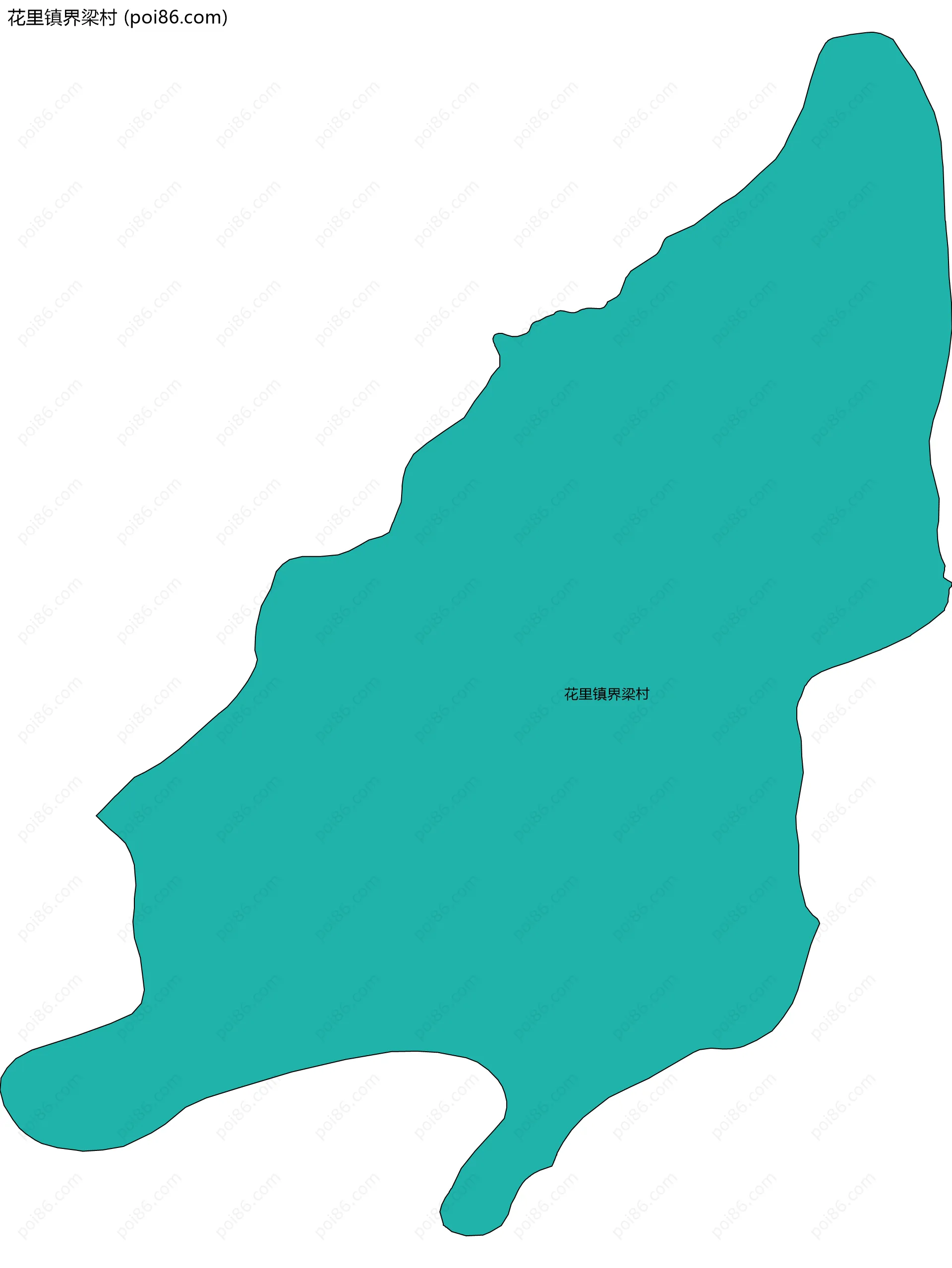 花里镇界梁村边界地图