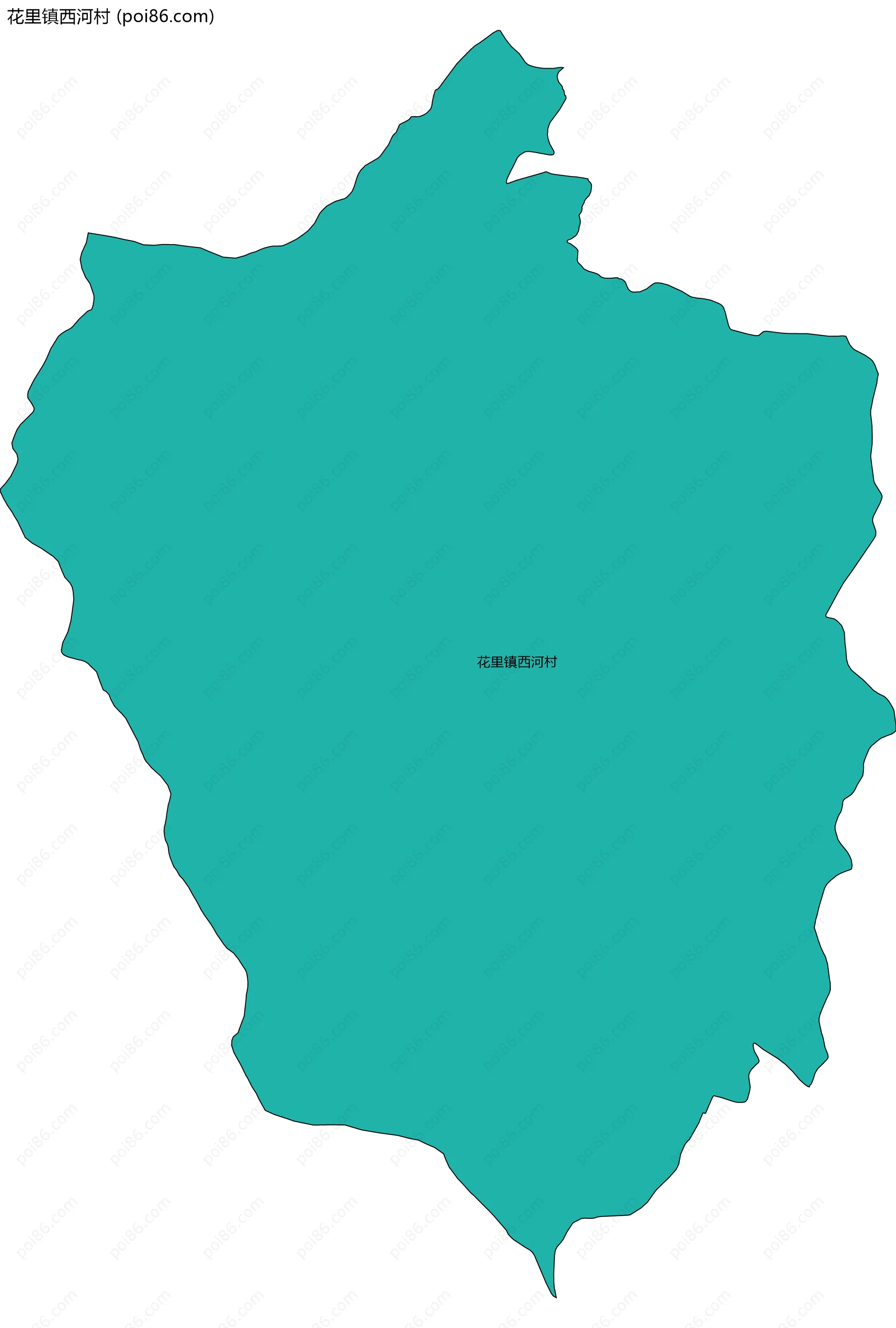 花里镇西河村边界地图