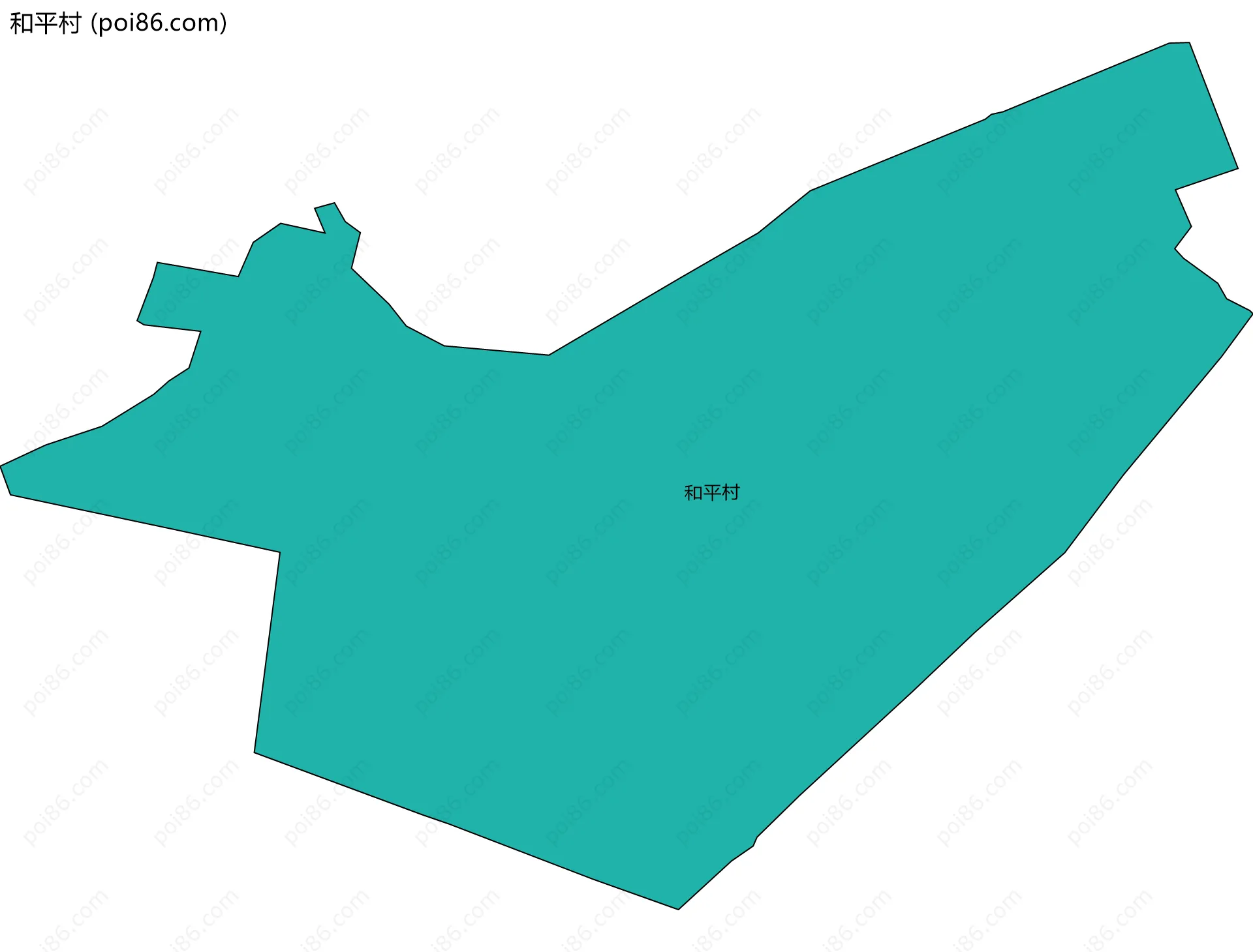 和平村边界地图
