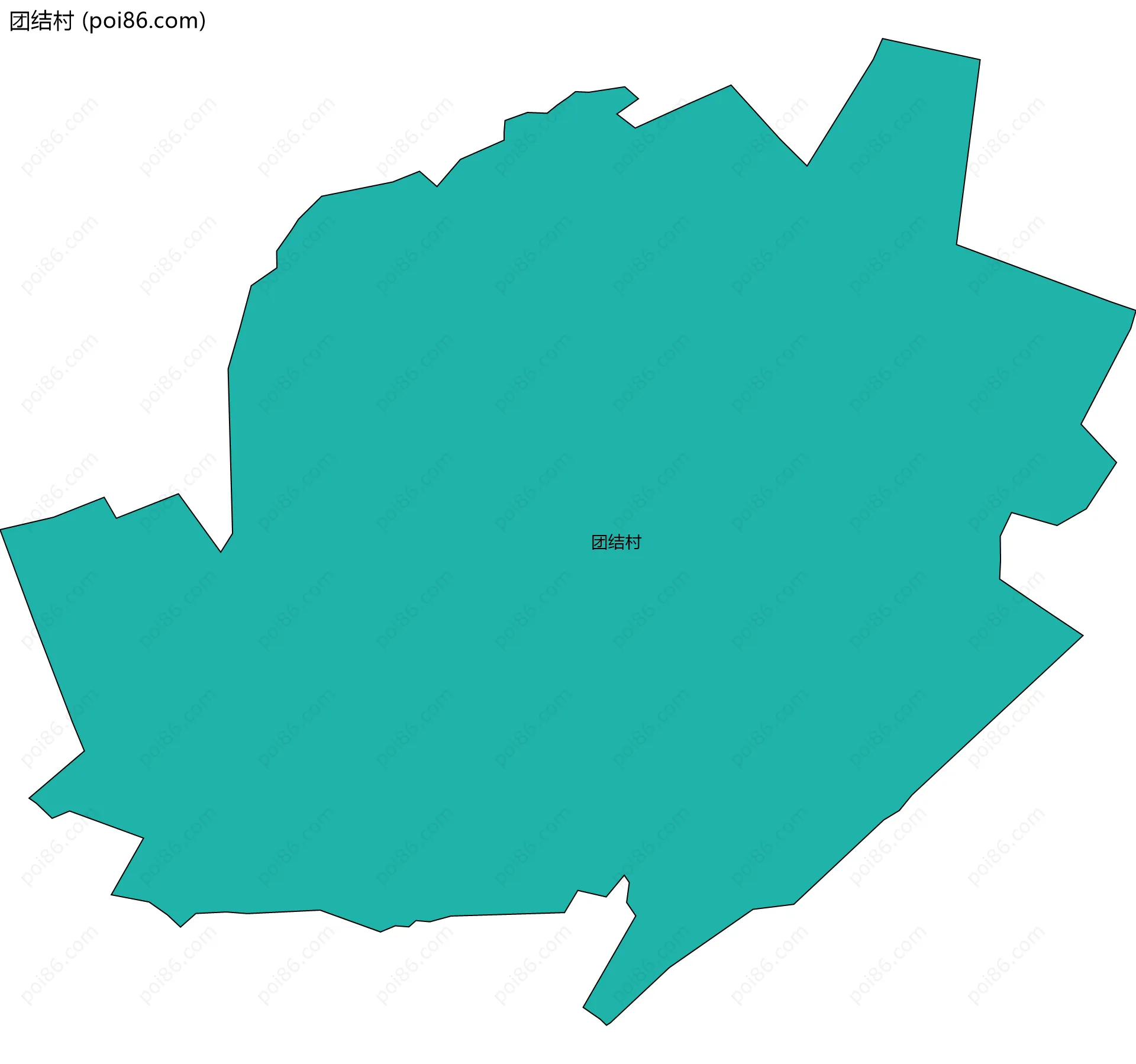 团结村边界地图