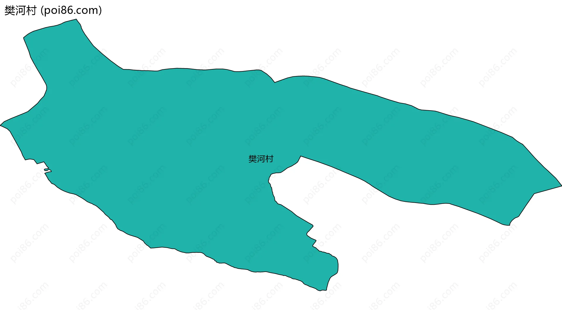 樊河村边界地图