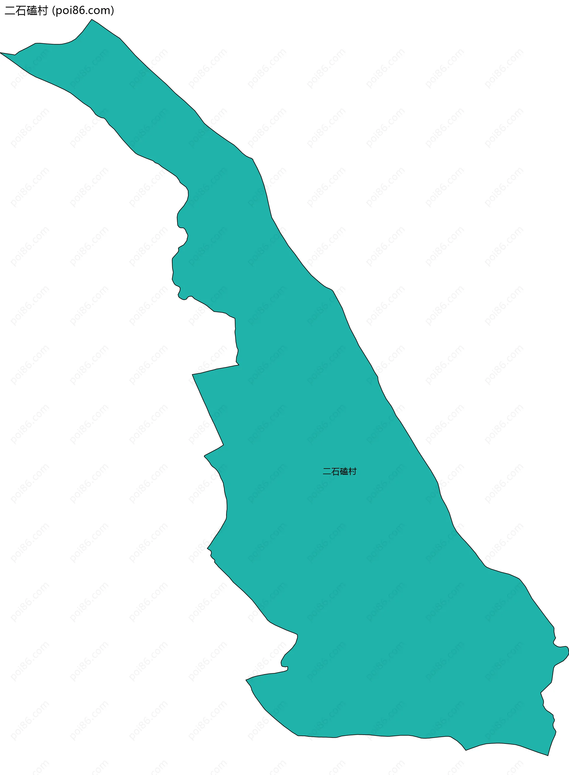 二石磕村边界地图