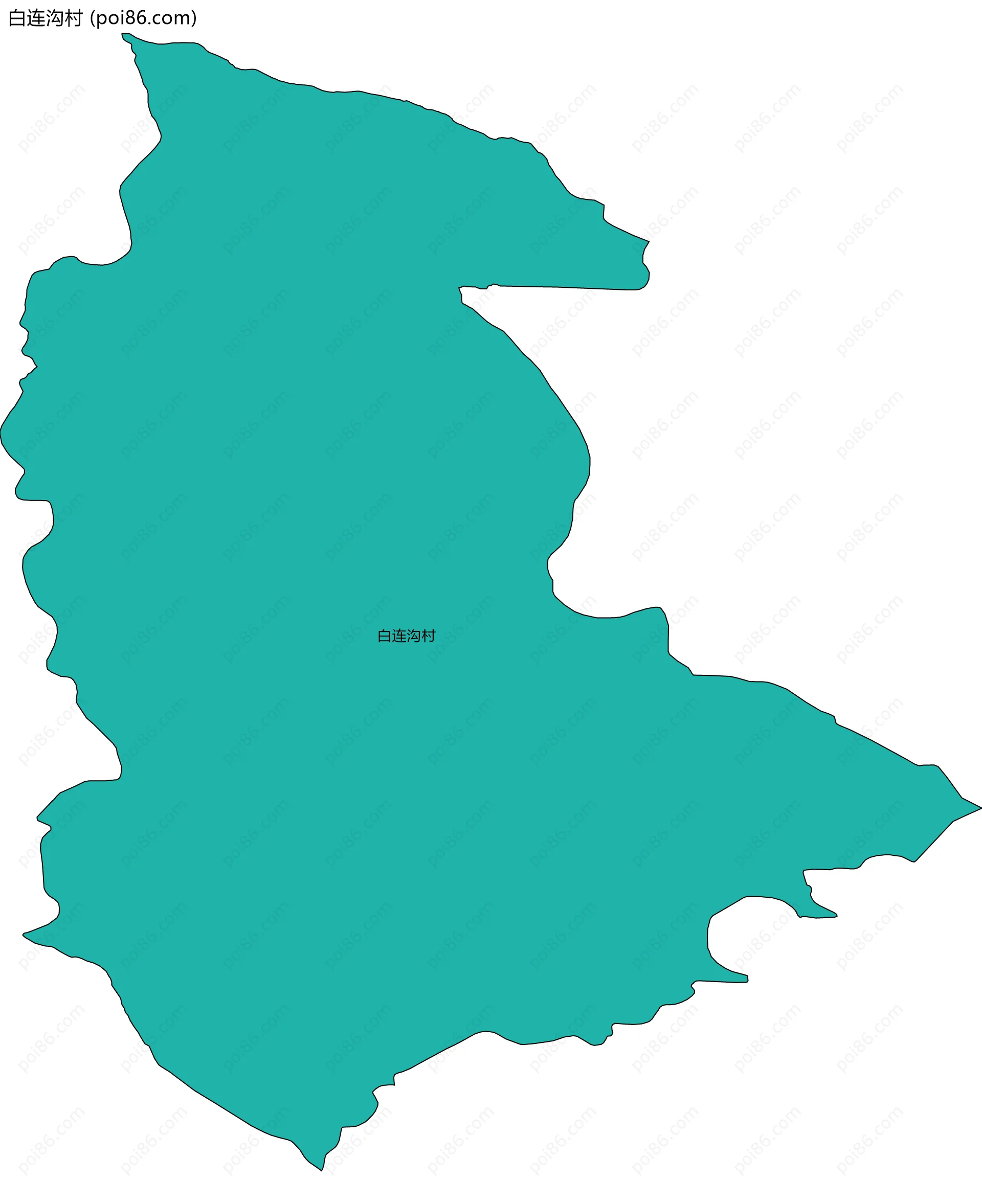 白连沟村边界地图