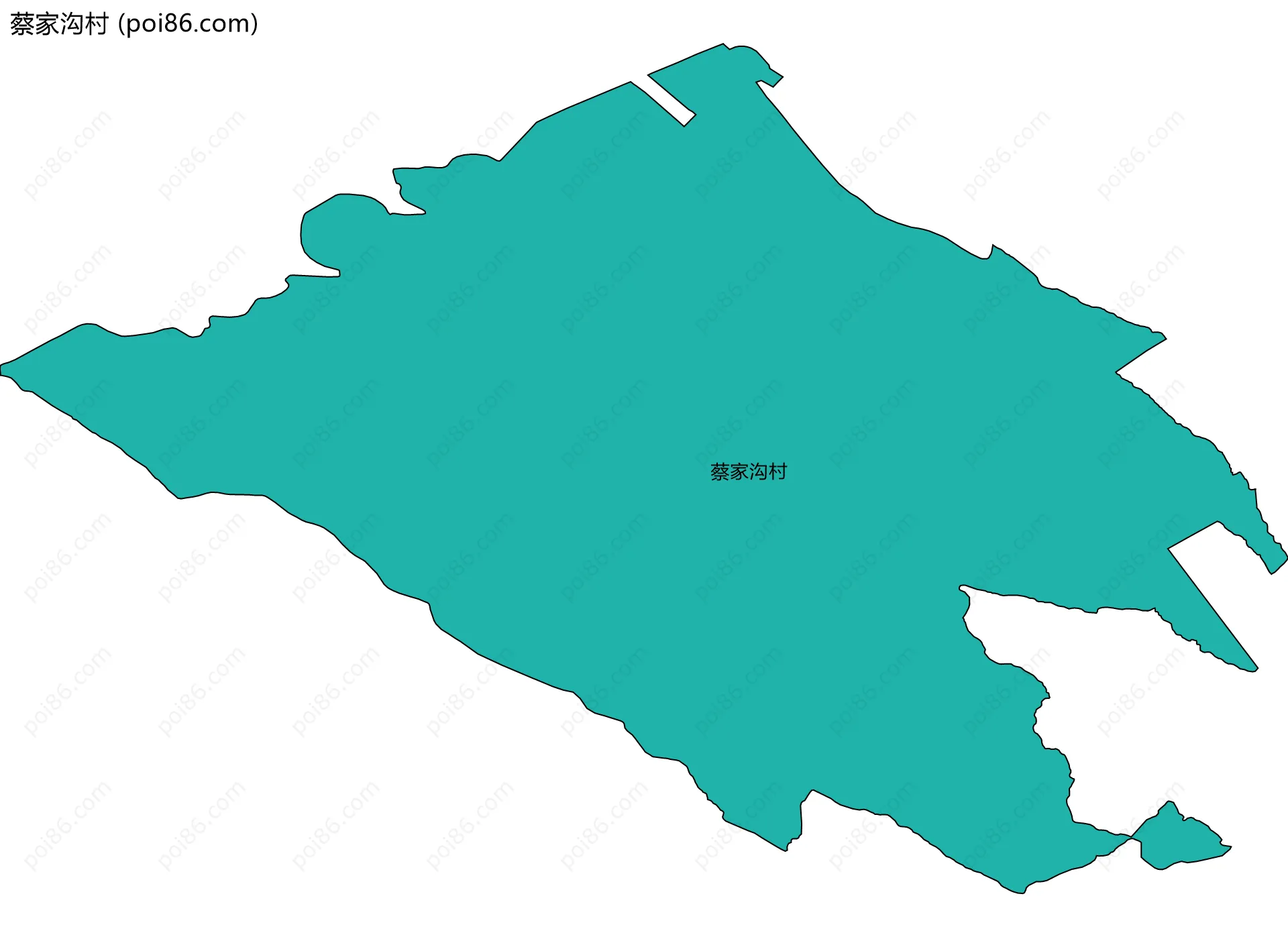 蔡家沟村边界地图