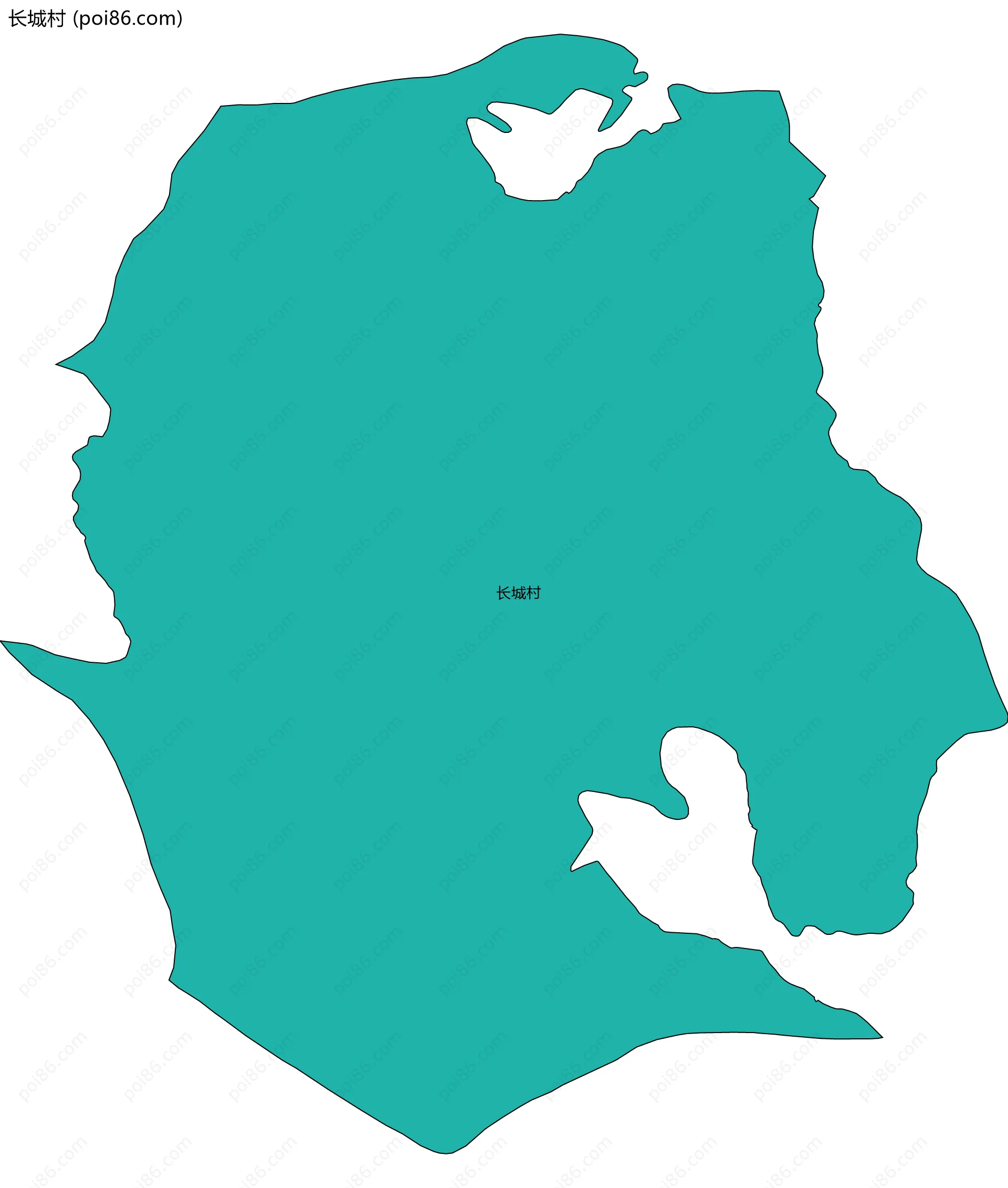 长城村边界地图