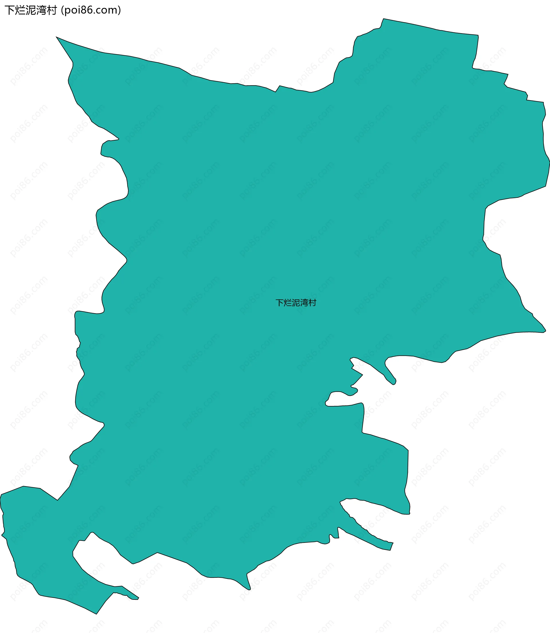 下烂泥湾村边界地图