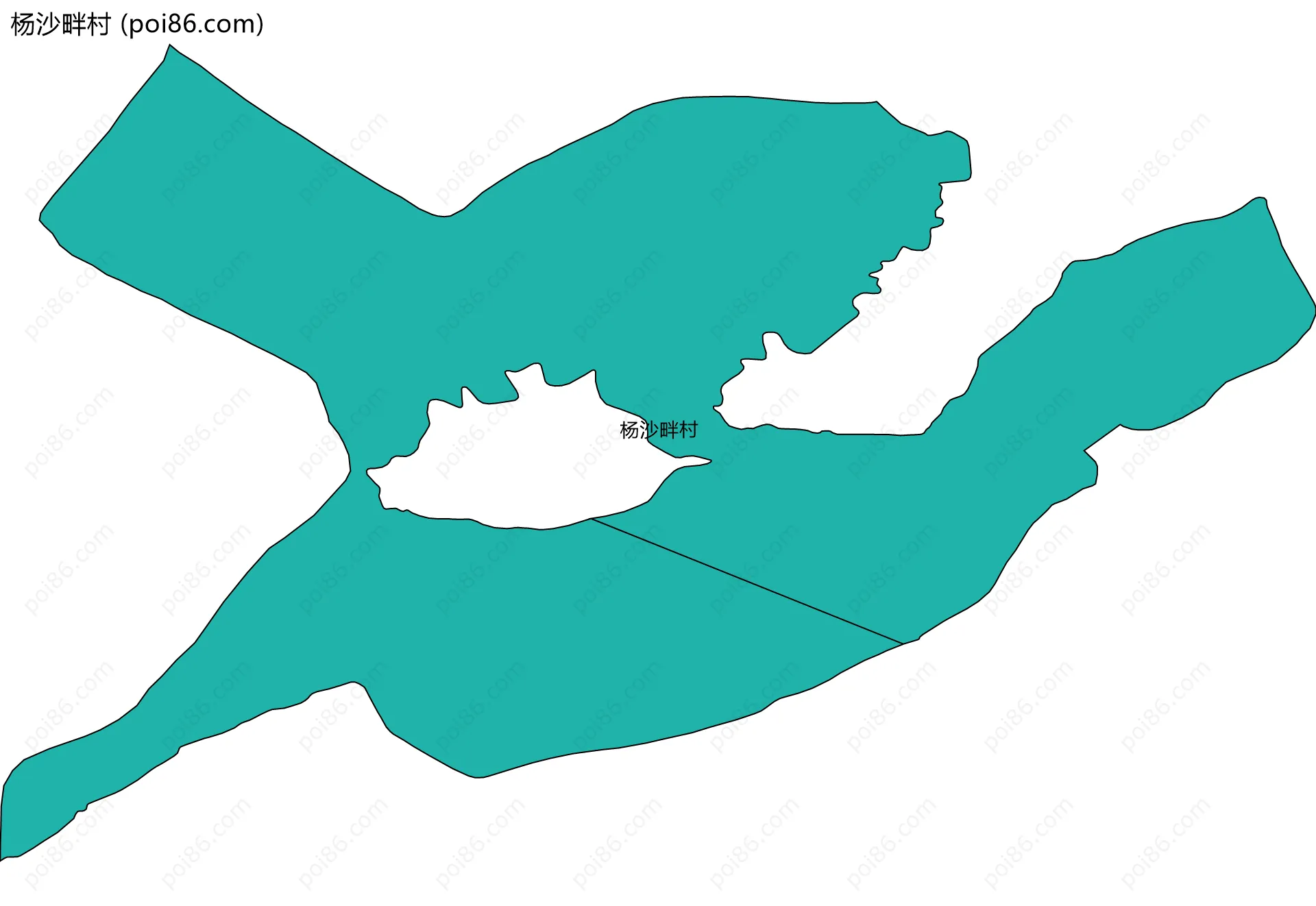 杨沙畔村边界地图