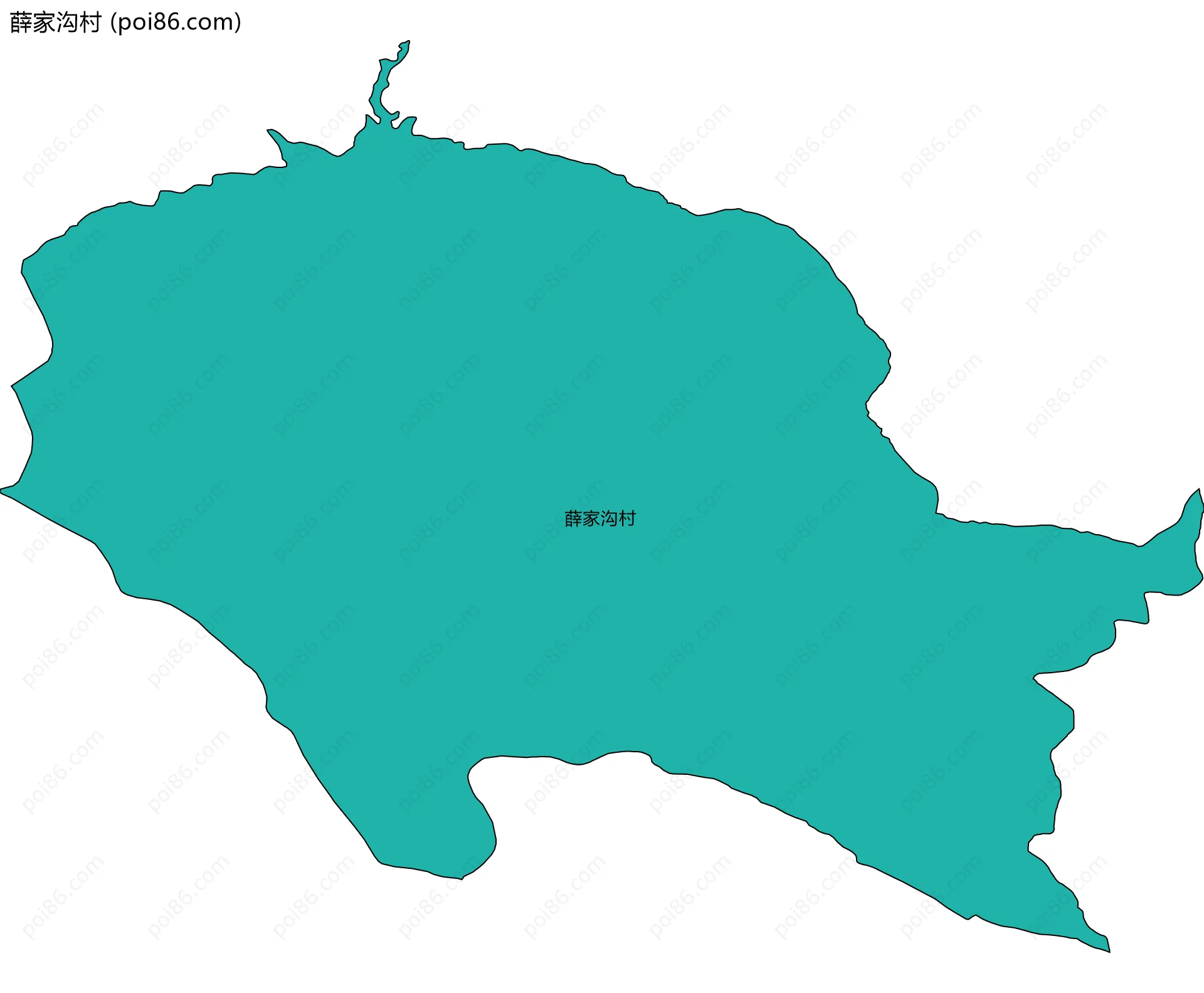 薛家沟村边界地图