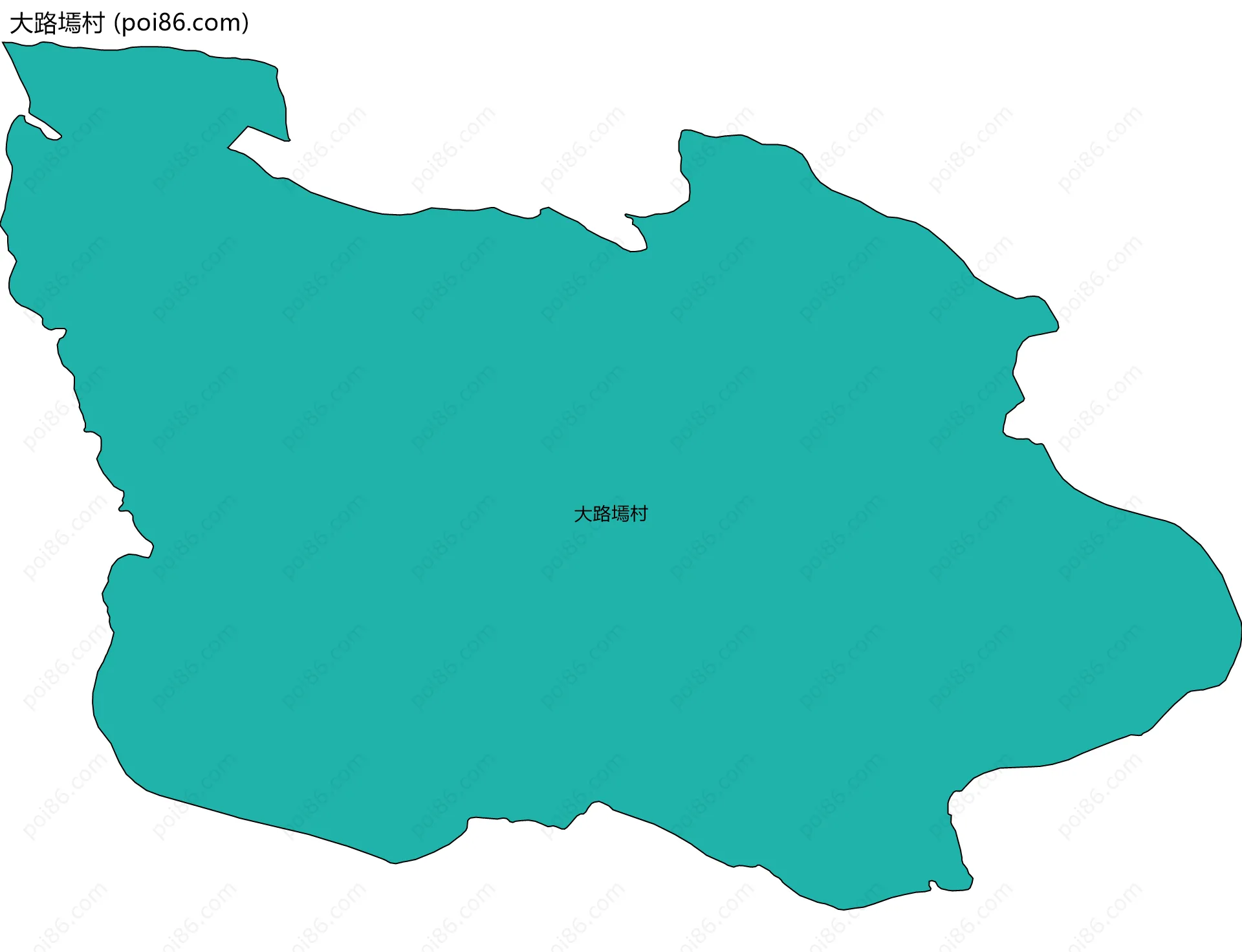 大路墕村边界地图