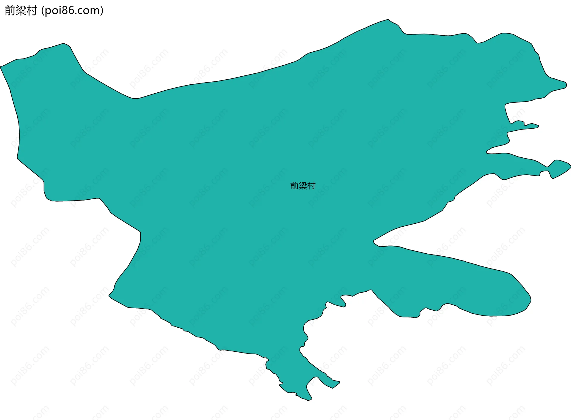 前梁村边界地图