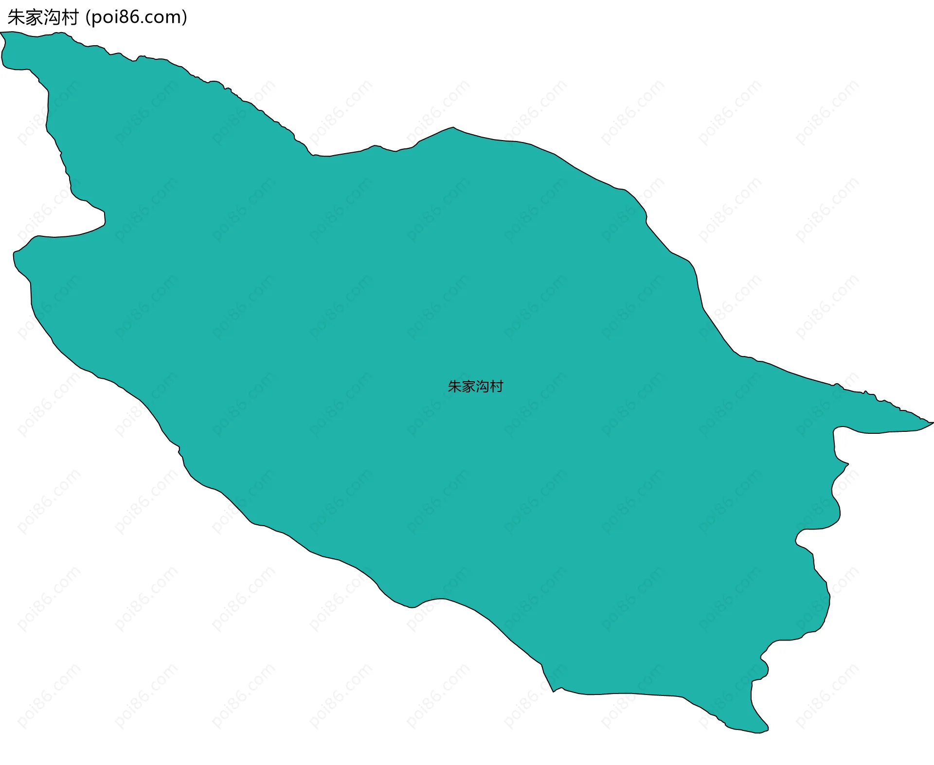 朱家沟村边界地图