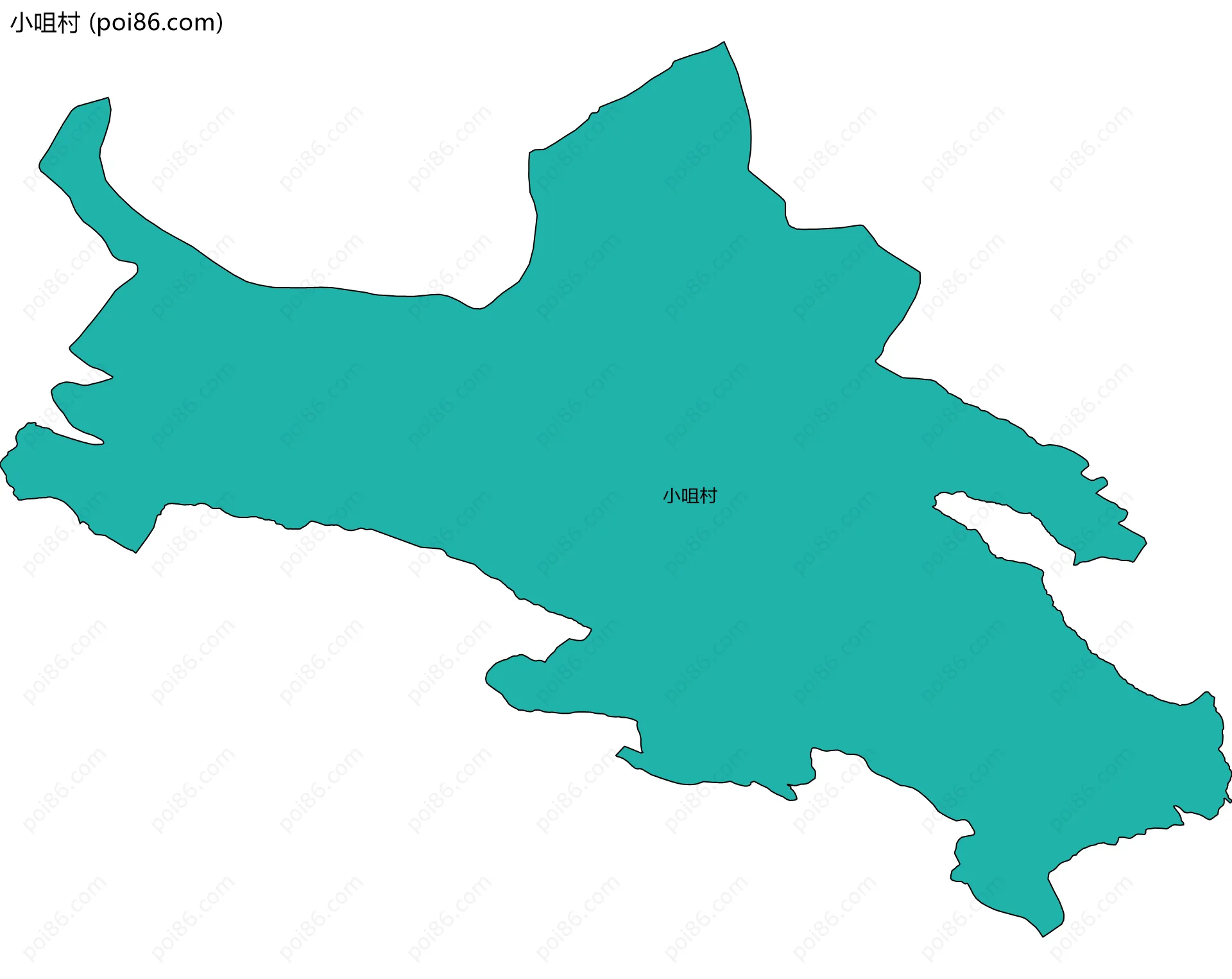 小咀村边界地图