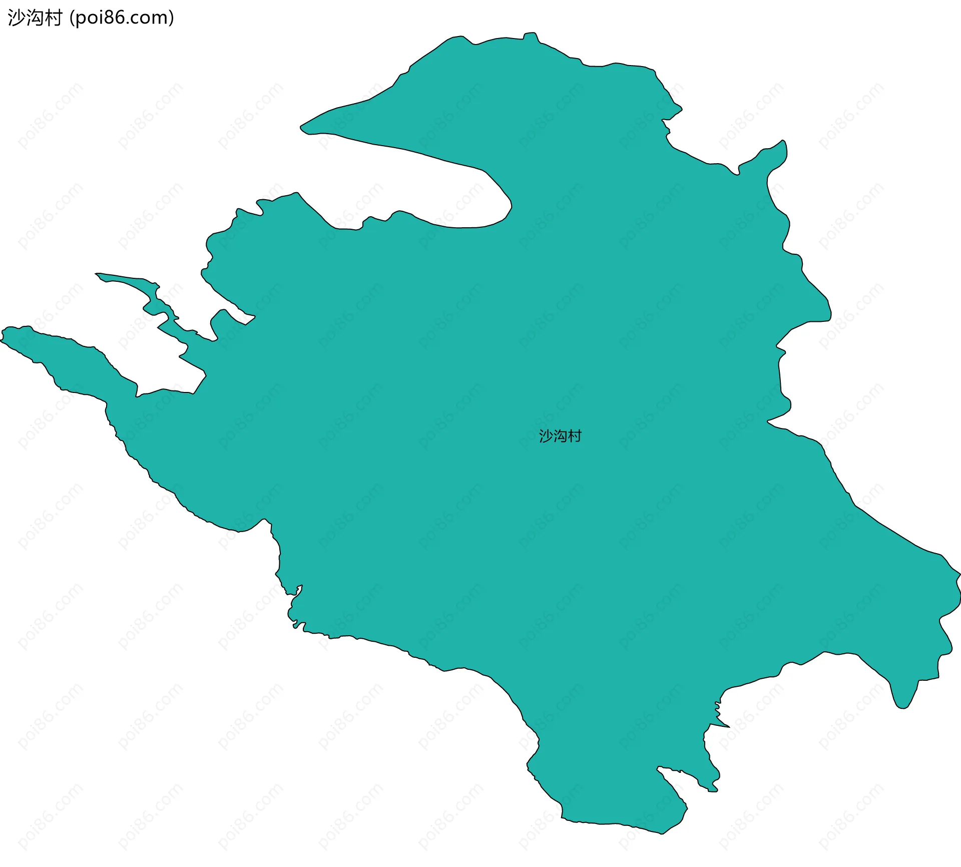 沙沟村边界地图