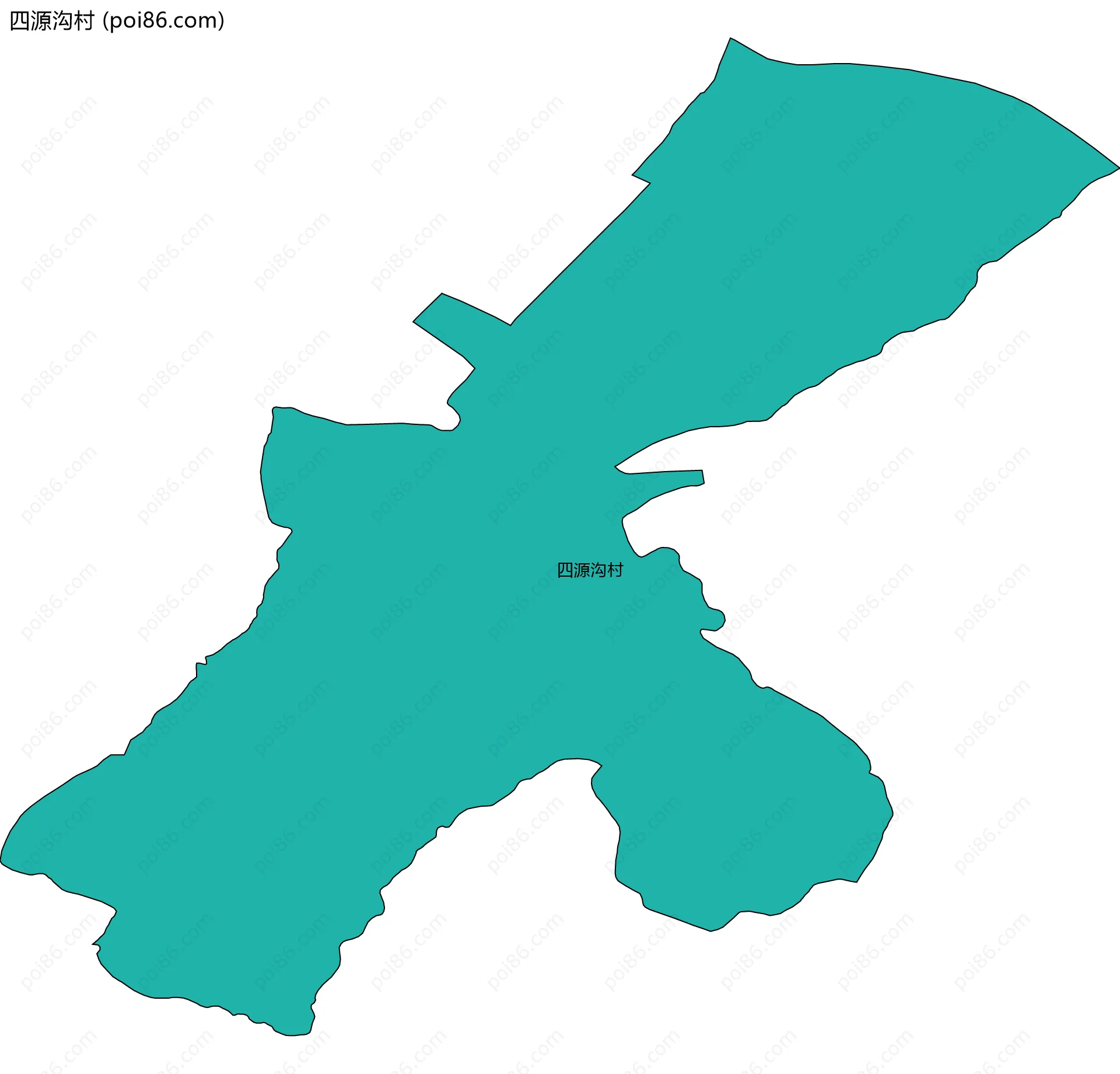四源沟村边界地图