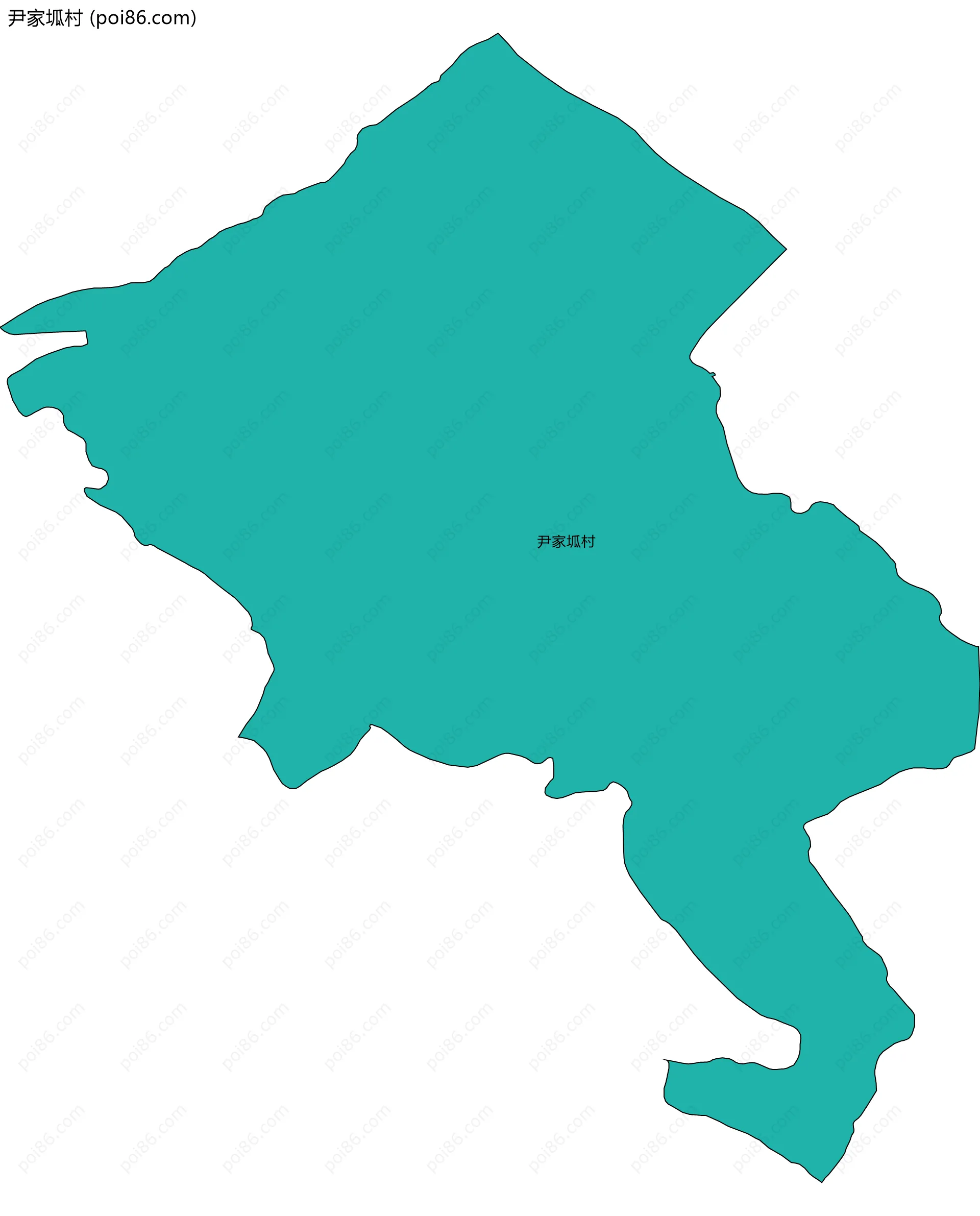 尹家坬村边界地图