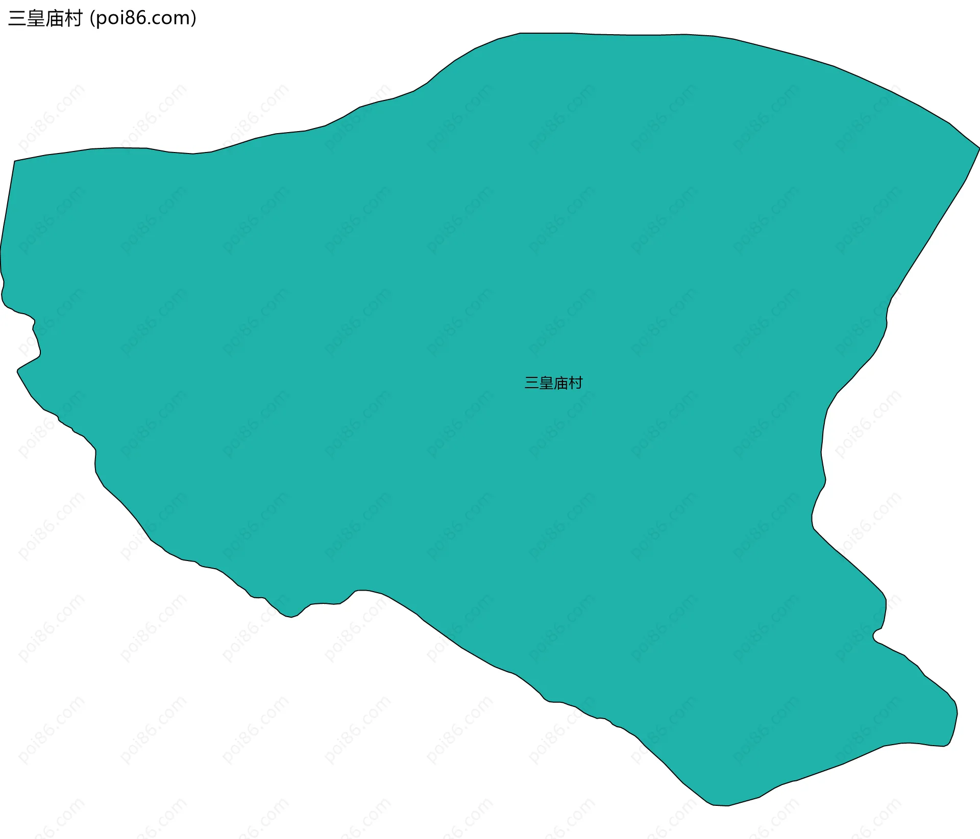 三皇庙村边界地图