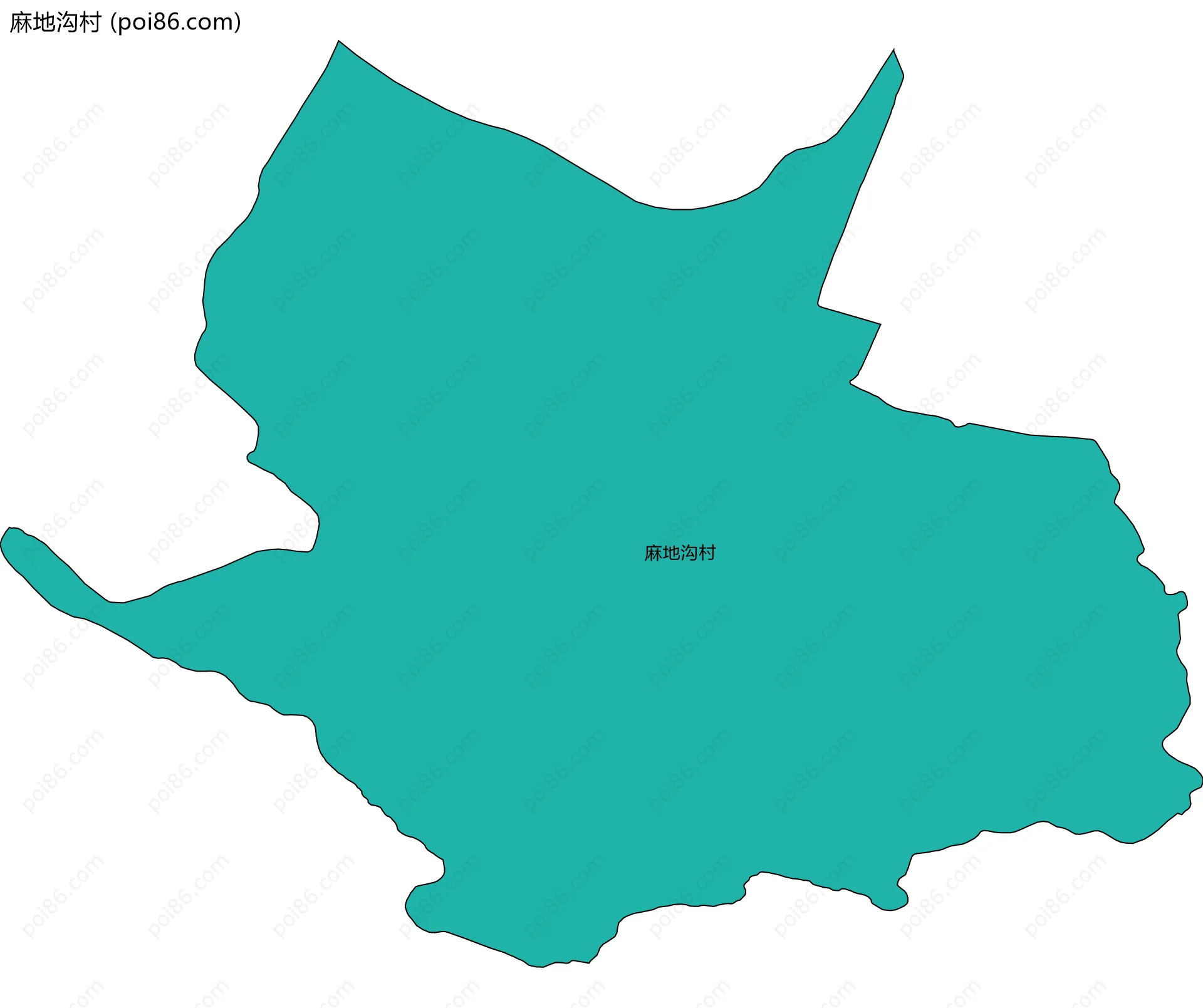 麻地沟村边界地图