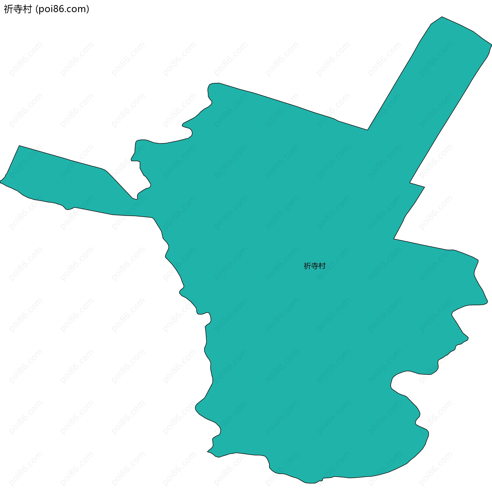 祈寺村边界地图