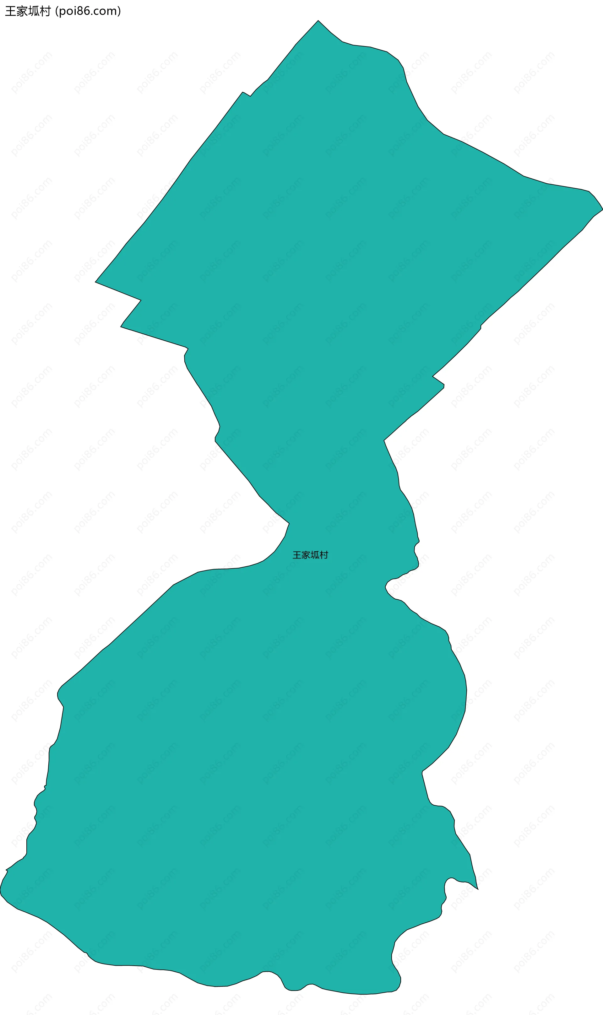 王家坬村边界地图