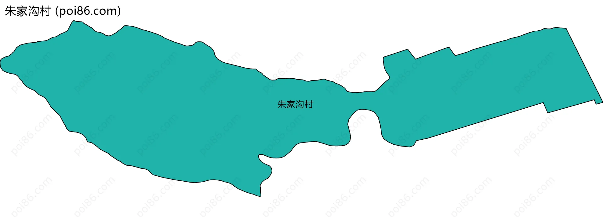 朱家沟村边界地图