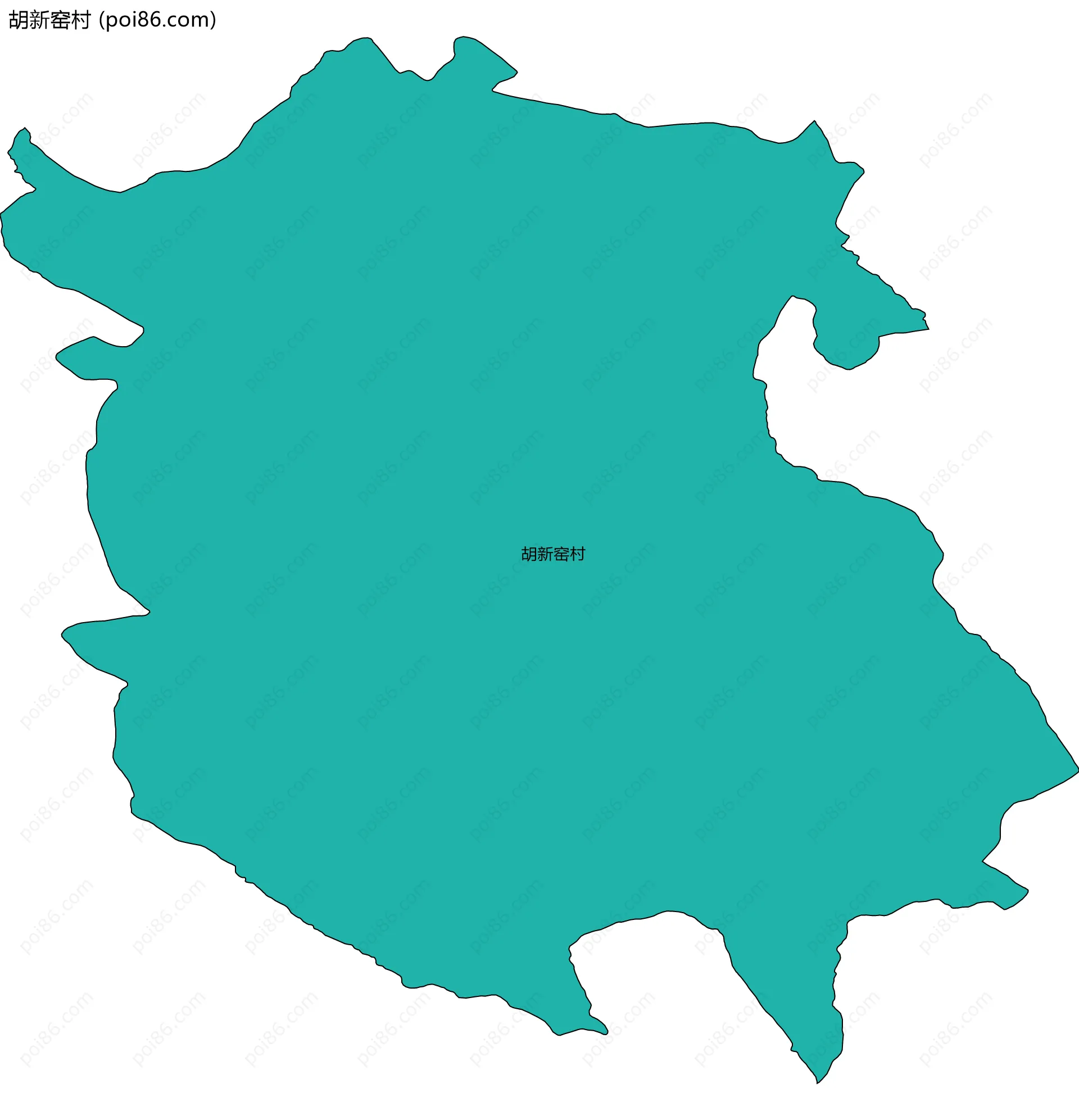 胡新窑村边界地图