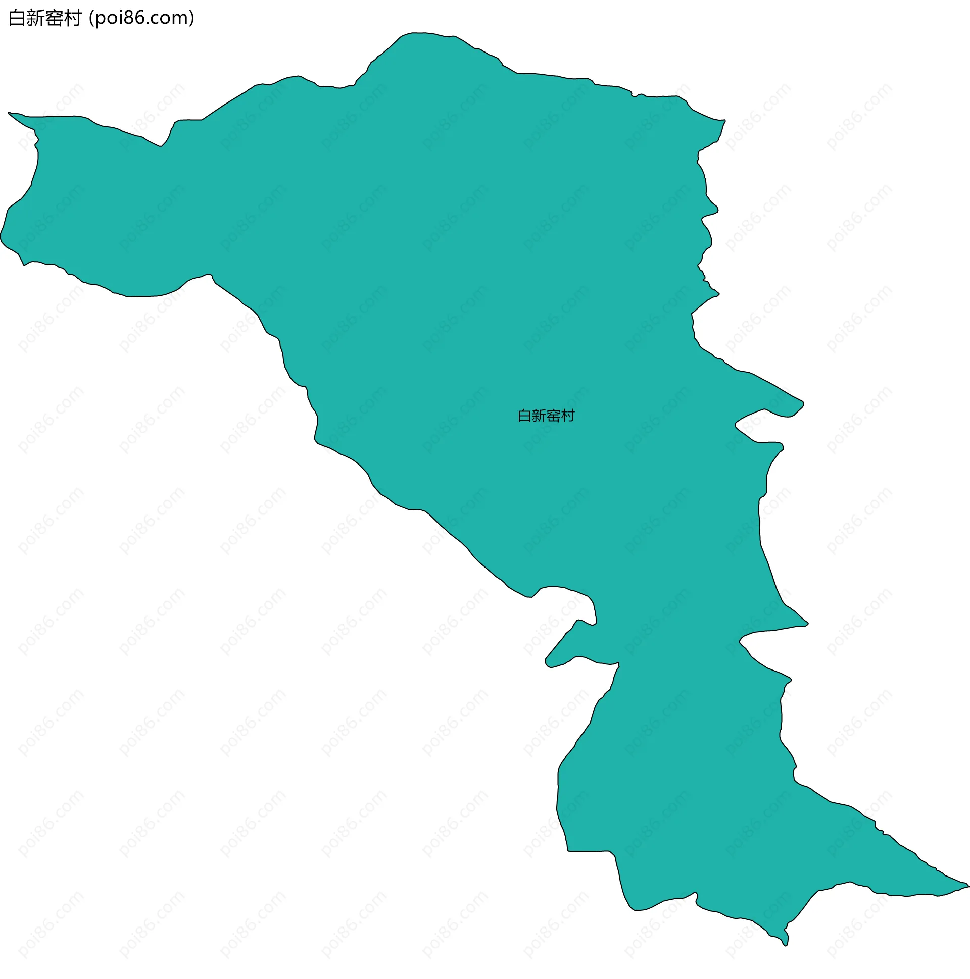 白新窑村边界地图