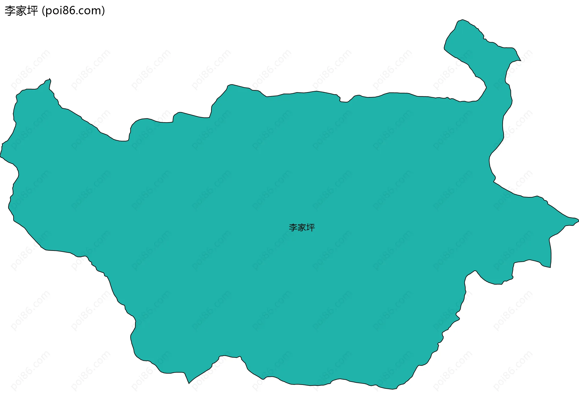 李家坪边界地图