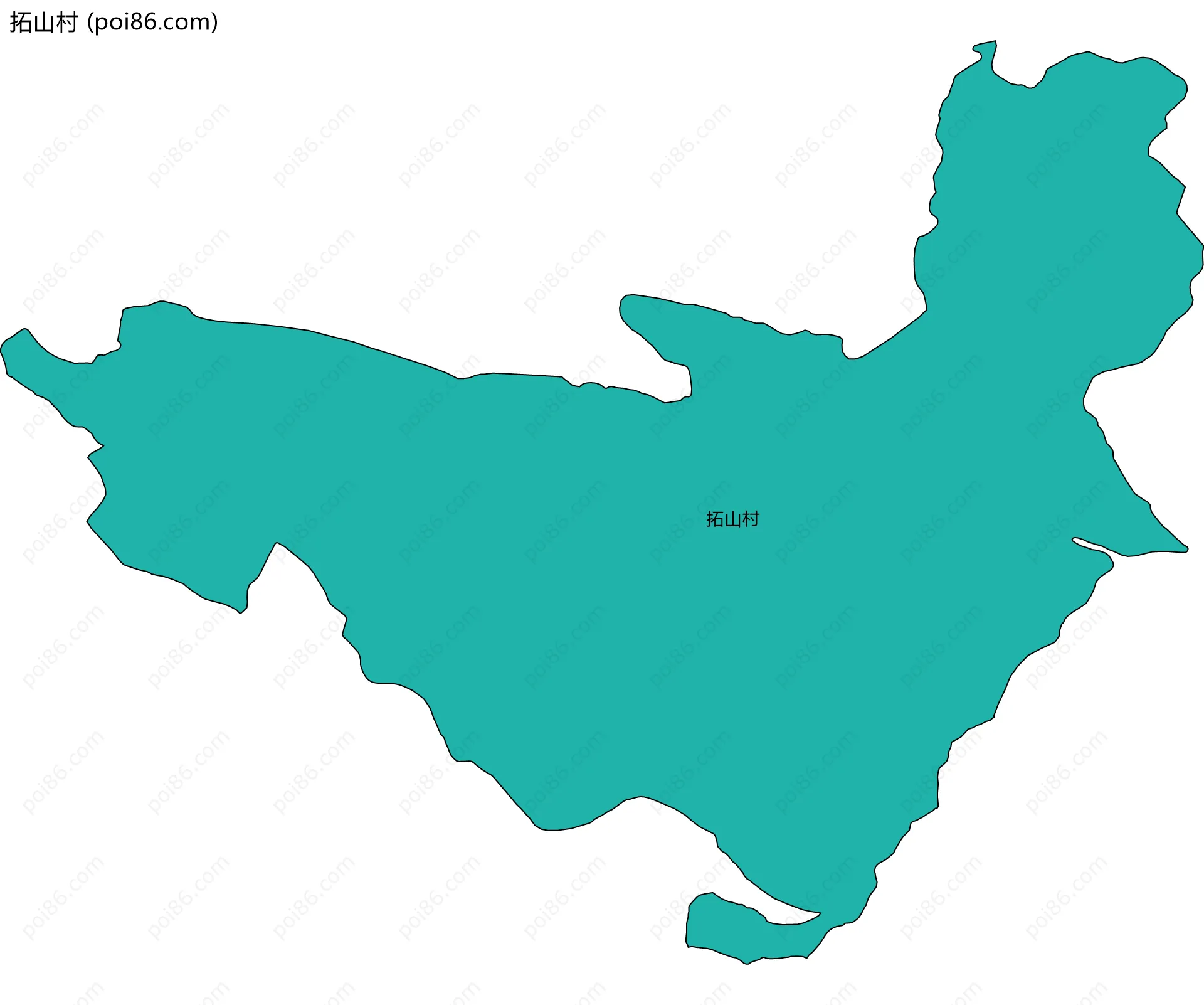 拓山村边界地图