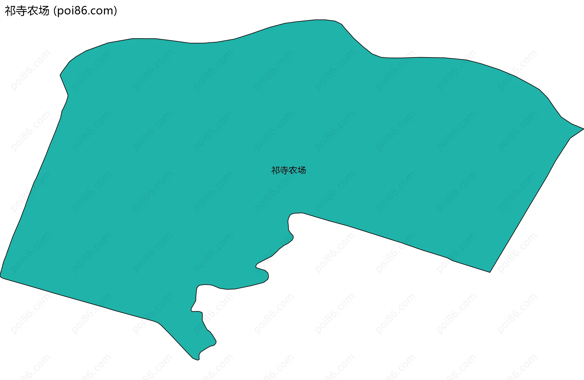 祁寺农场边界地图