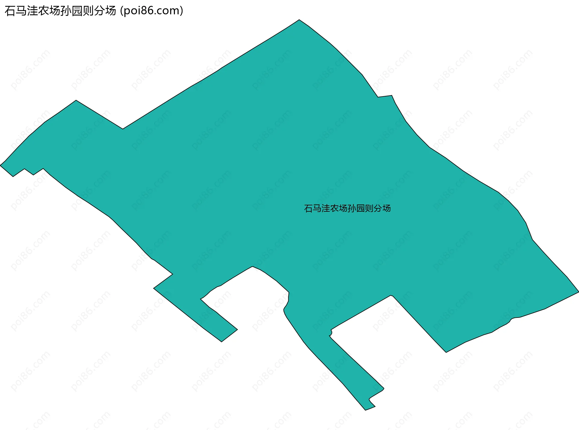 石马洼农场孙园则分场边界地图