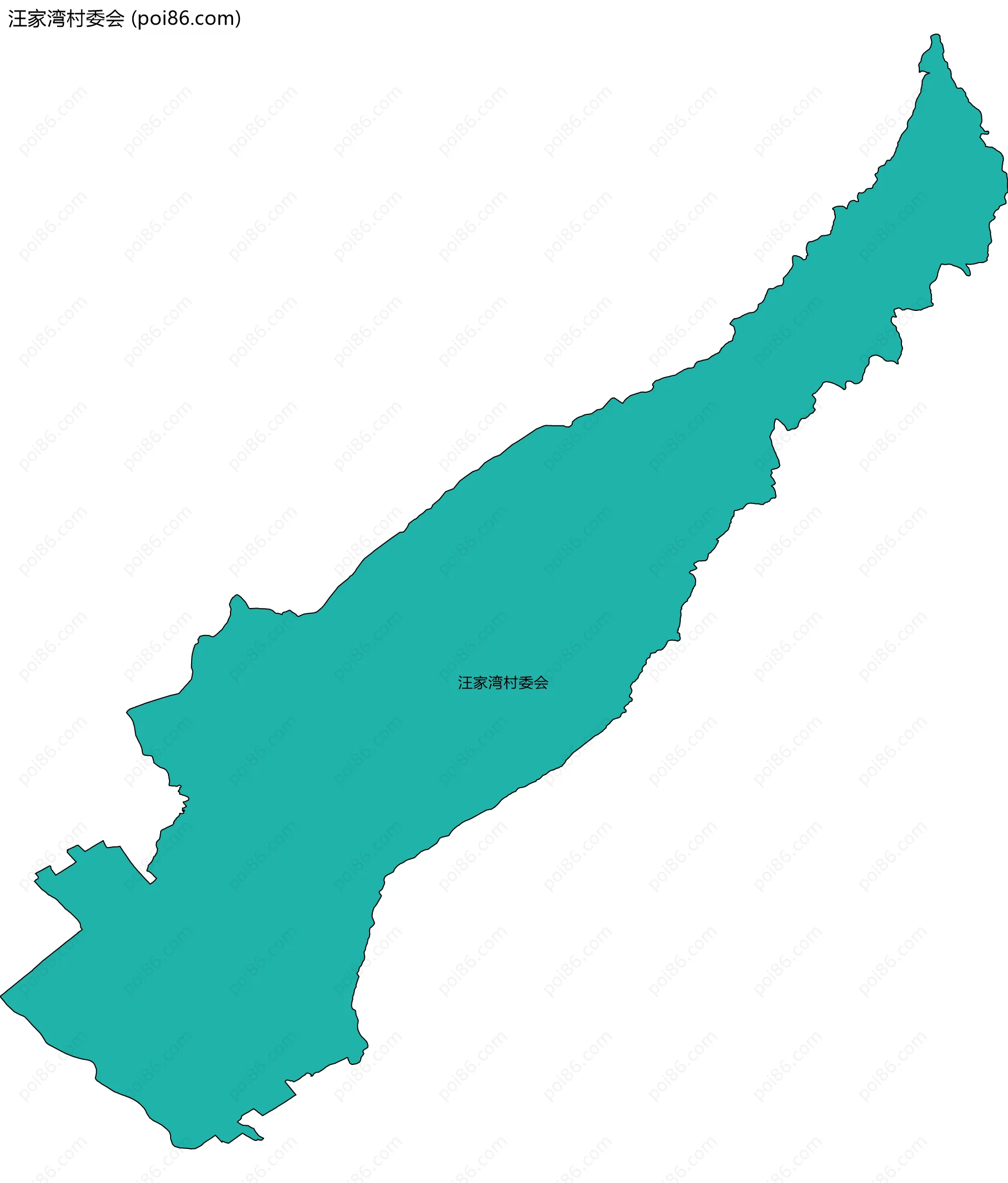 汪家湾村委会边界地图