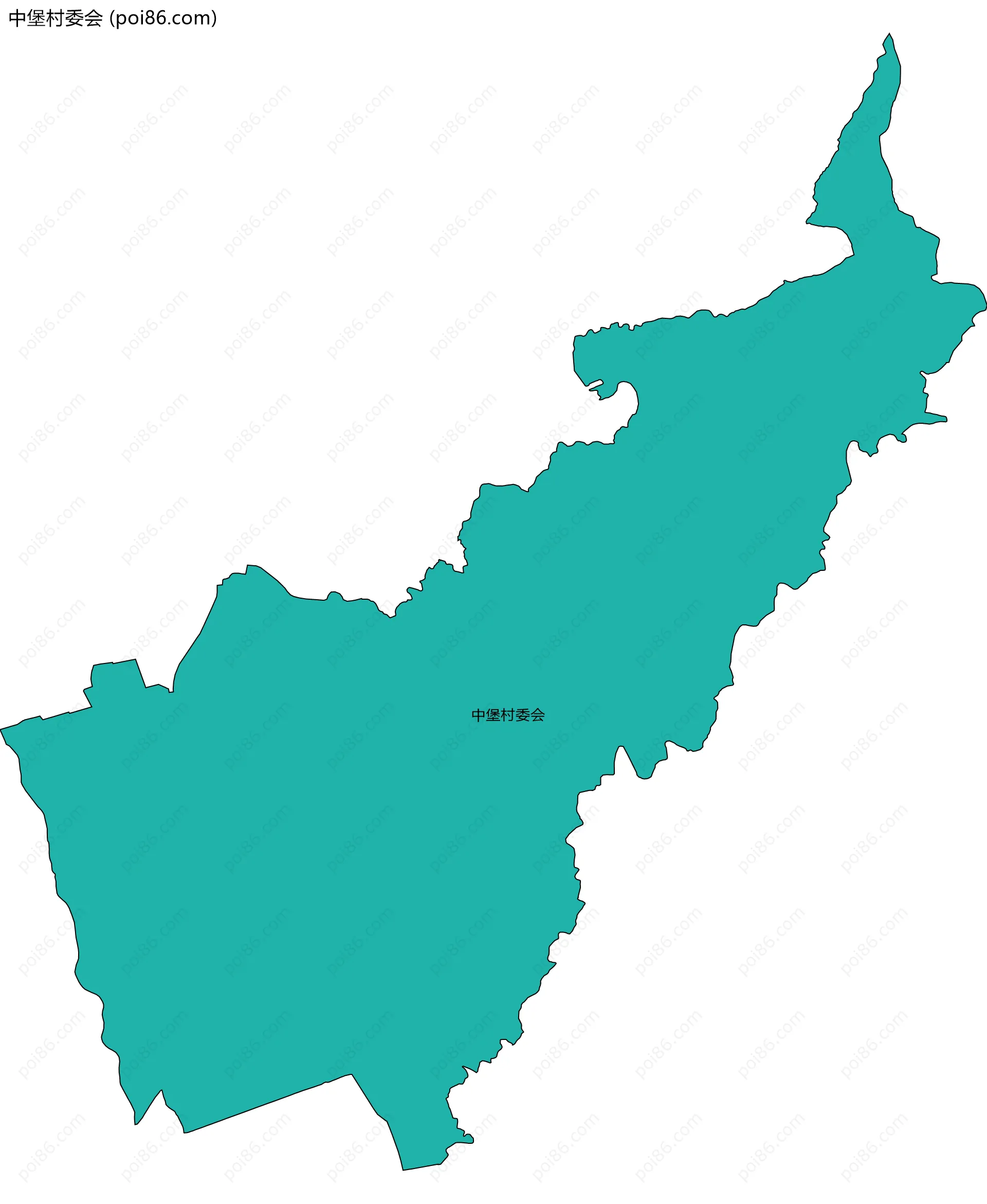 中堡村委会边界地图