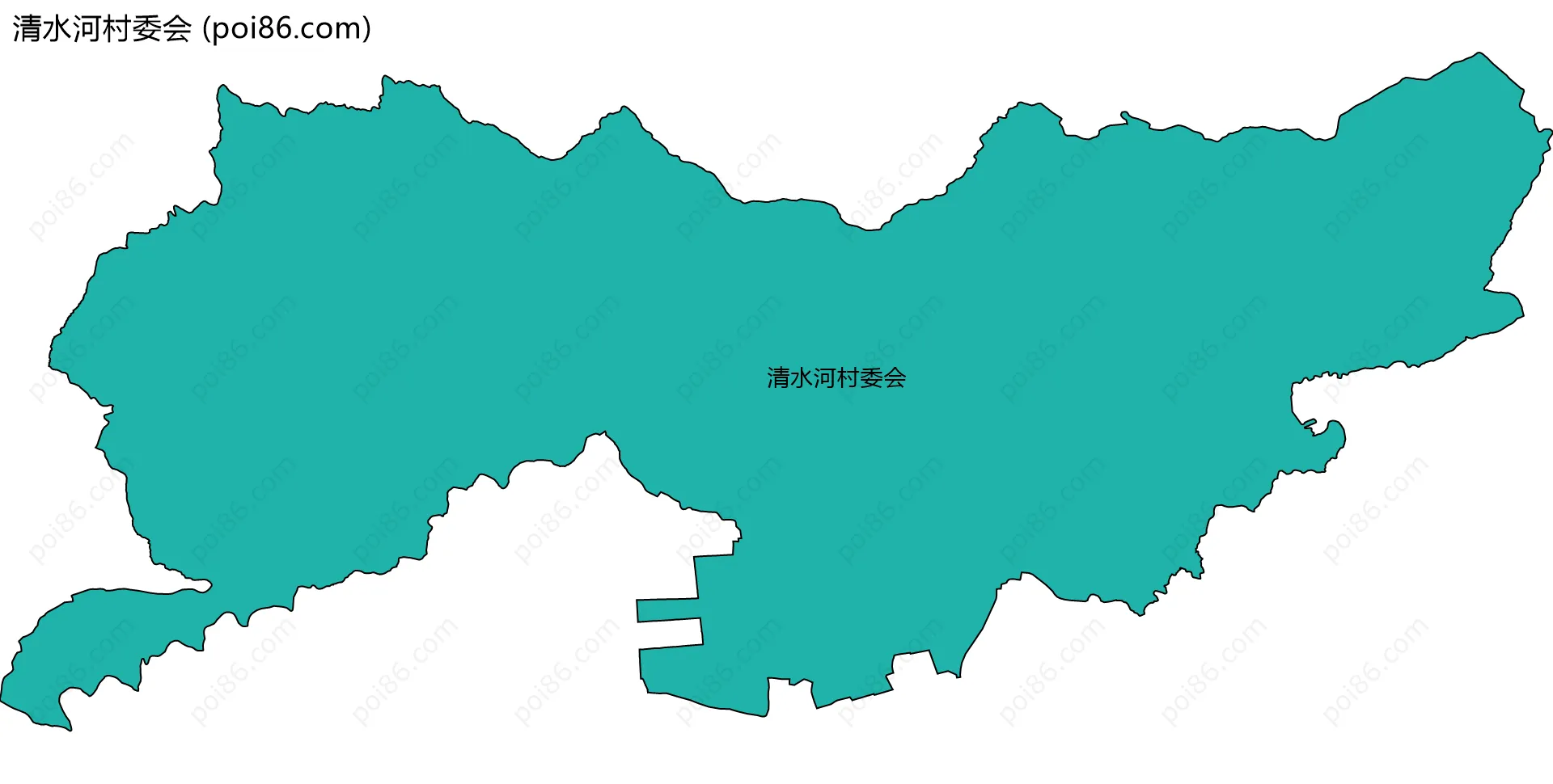 清水河村委会边界地图