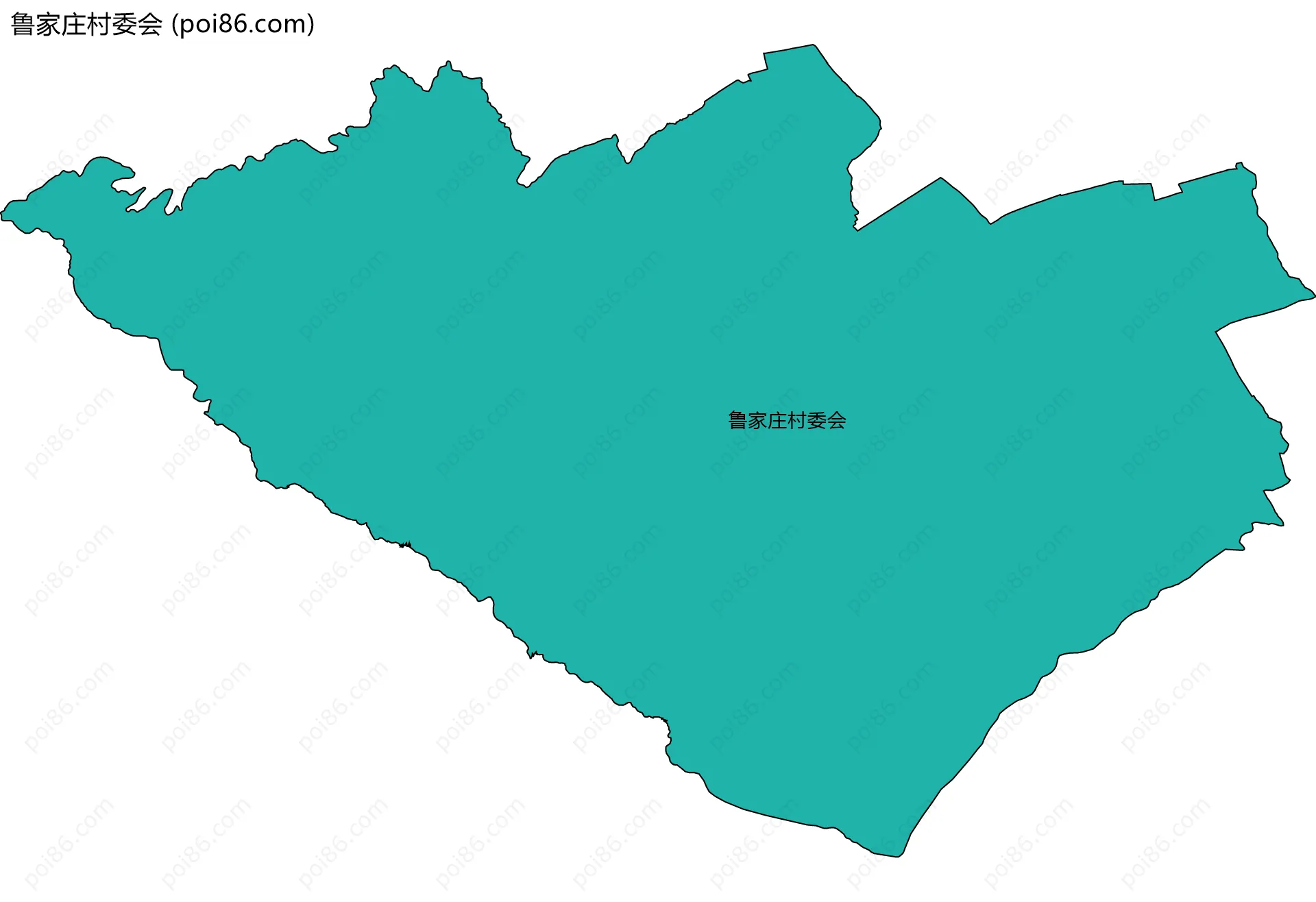 鲁家庄村委会边界地图
