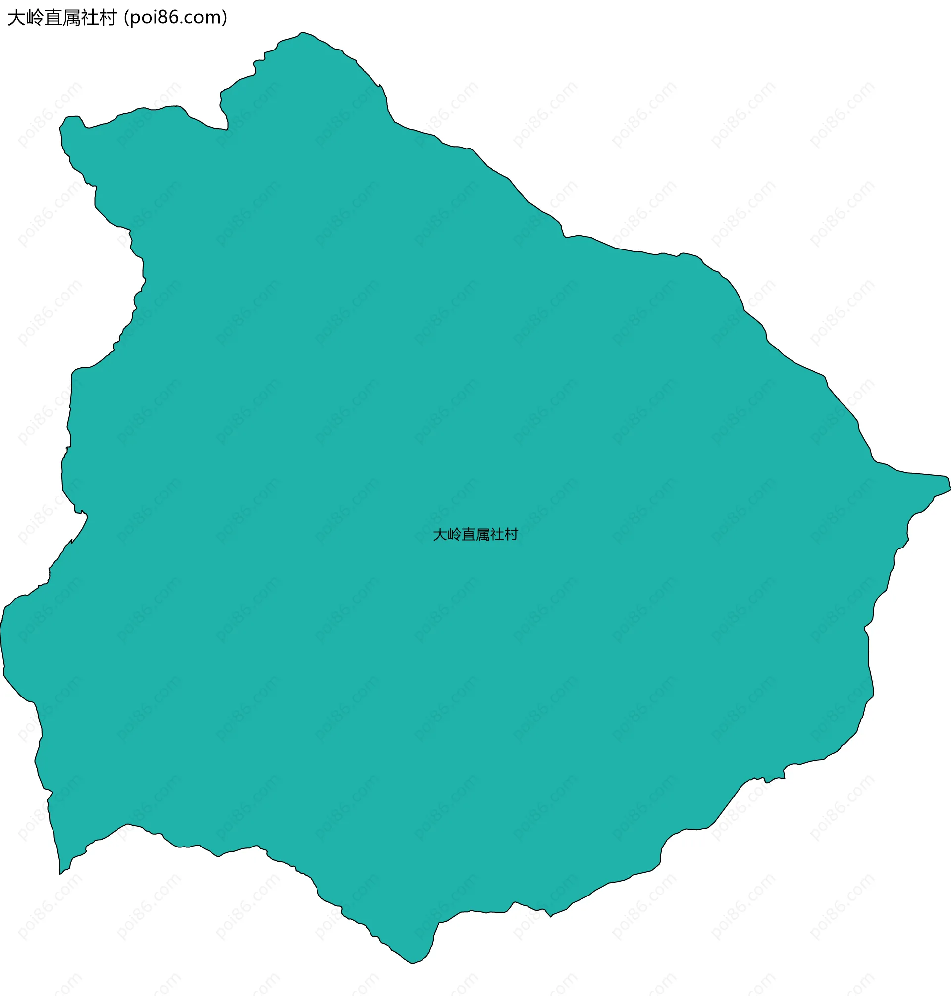 大岭直属社村边界地图